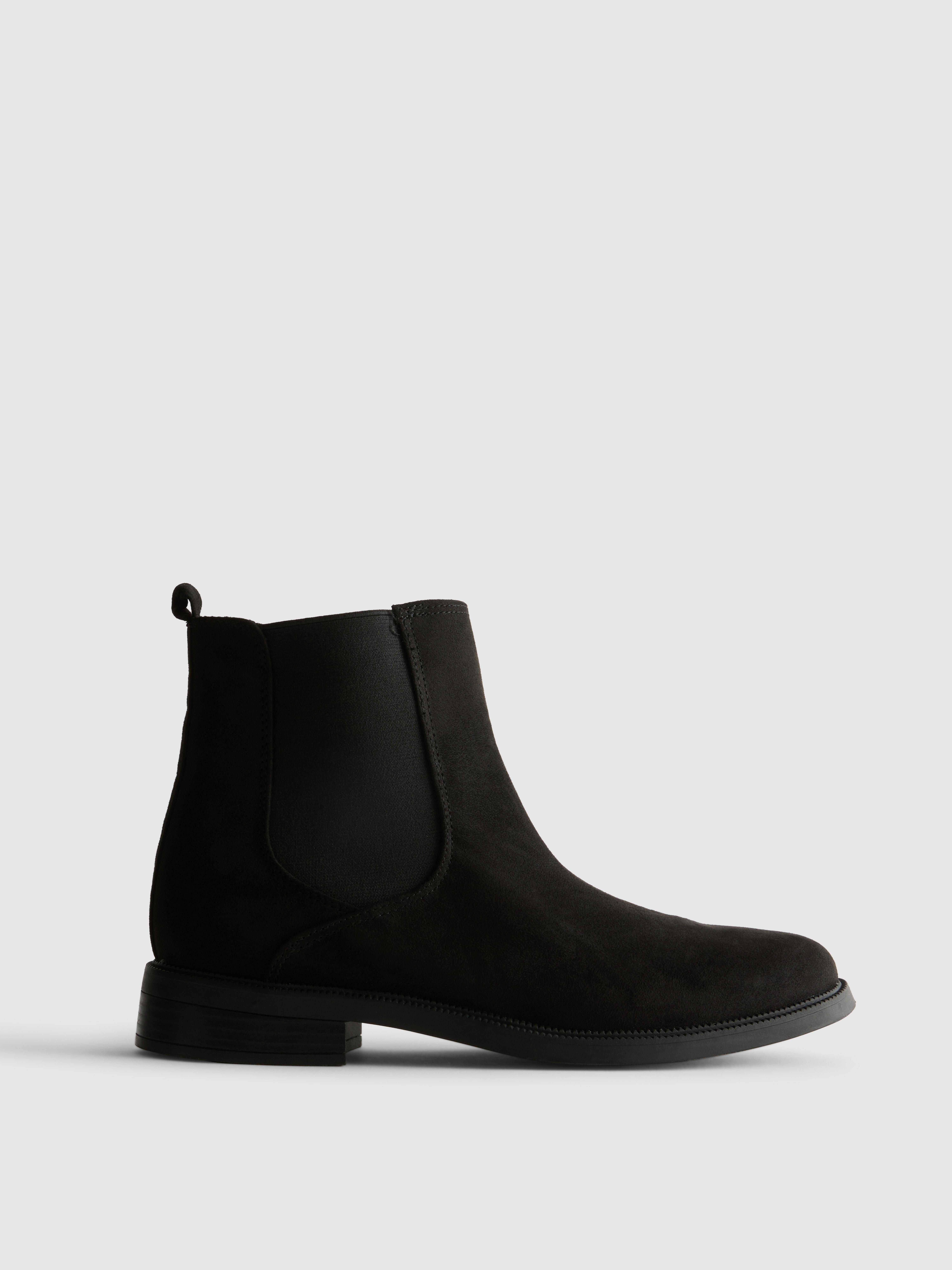 Faux Suede Chelsea Ankle Boots
