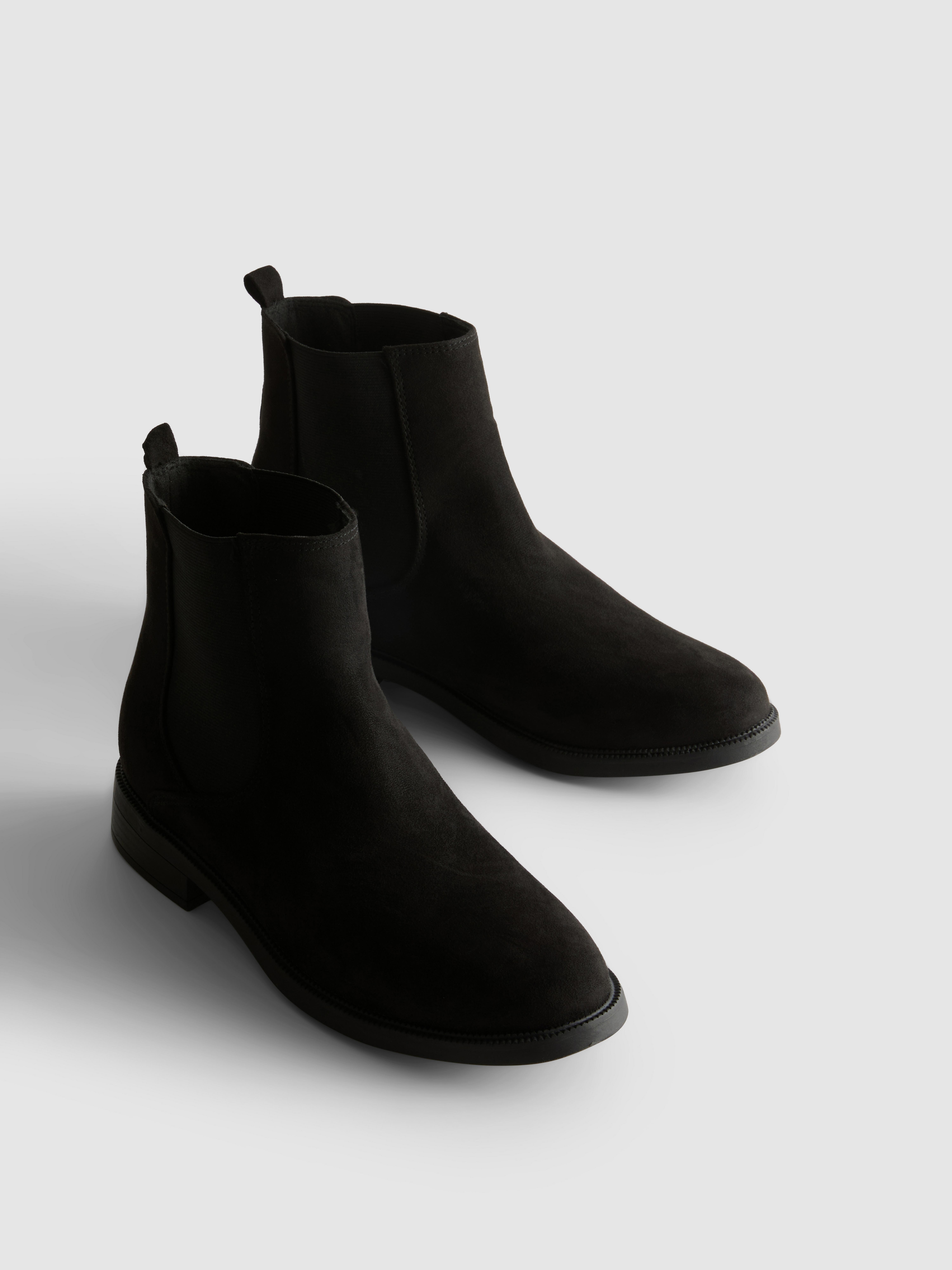 Faux Suede Chelsea Ankle Boots