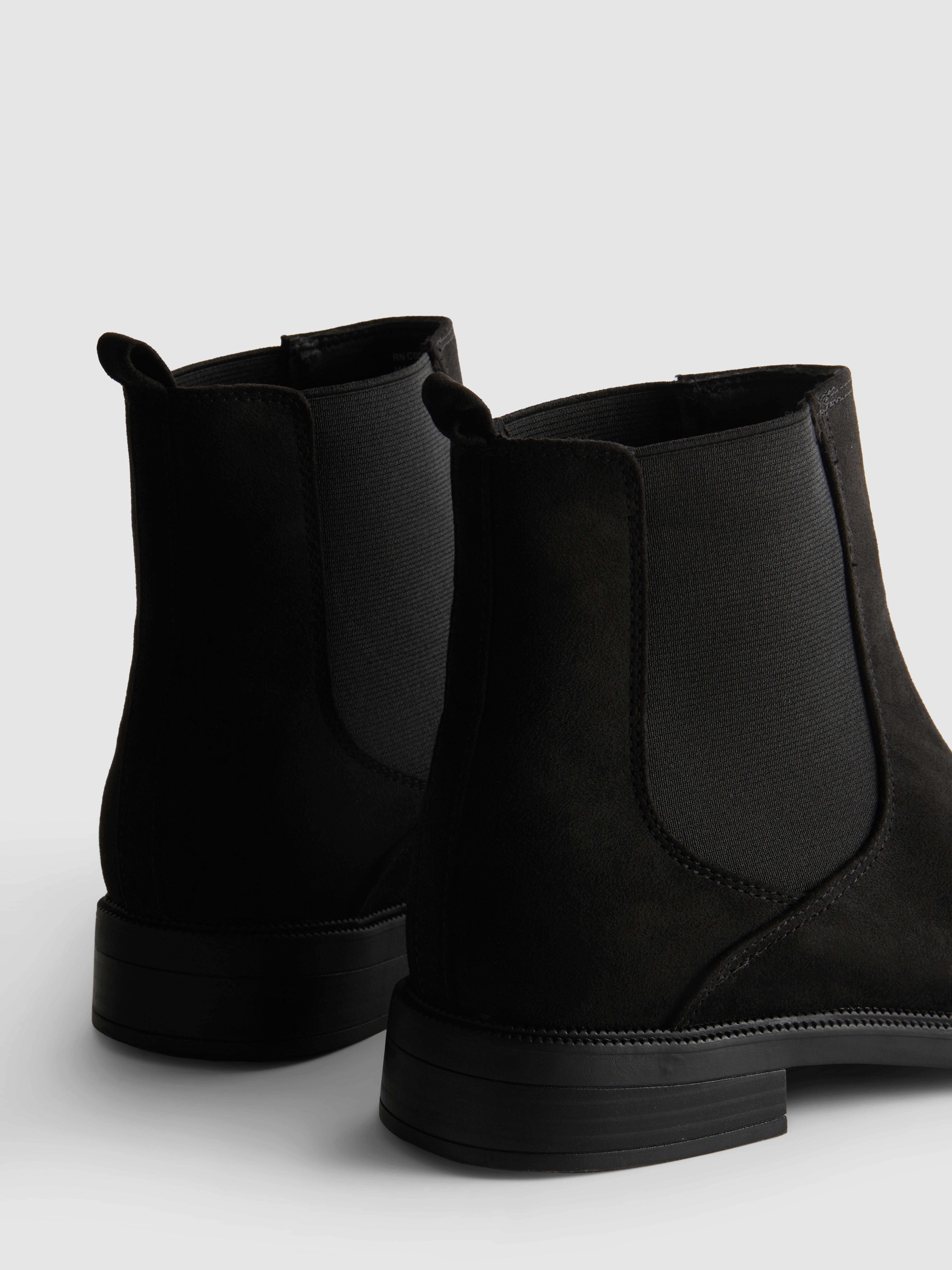 Faux Suede Chelsea Ankle Boots