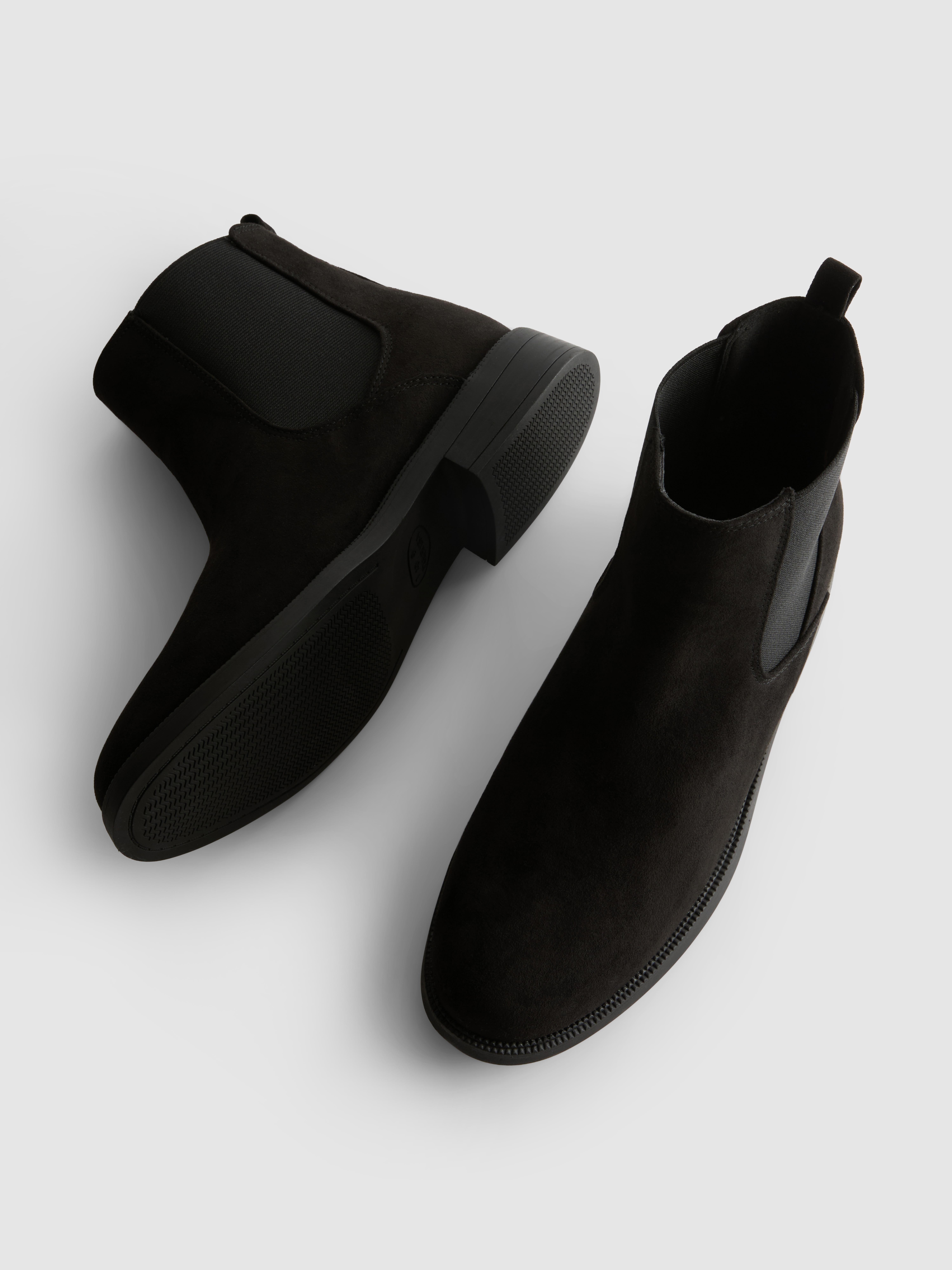 Faux Suede Chelsea Ankle Boots