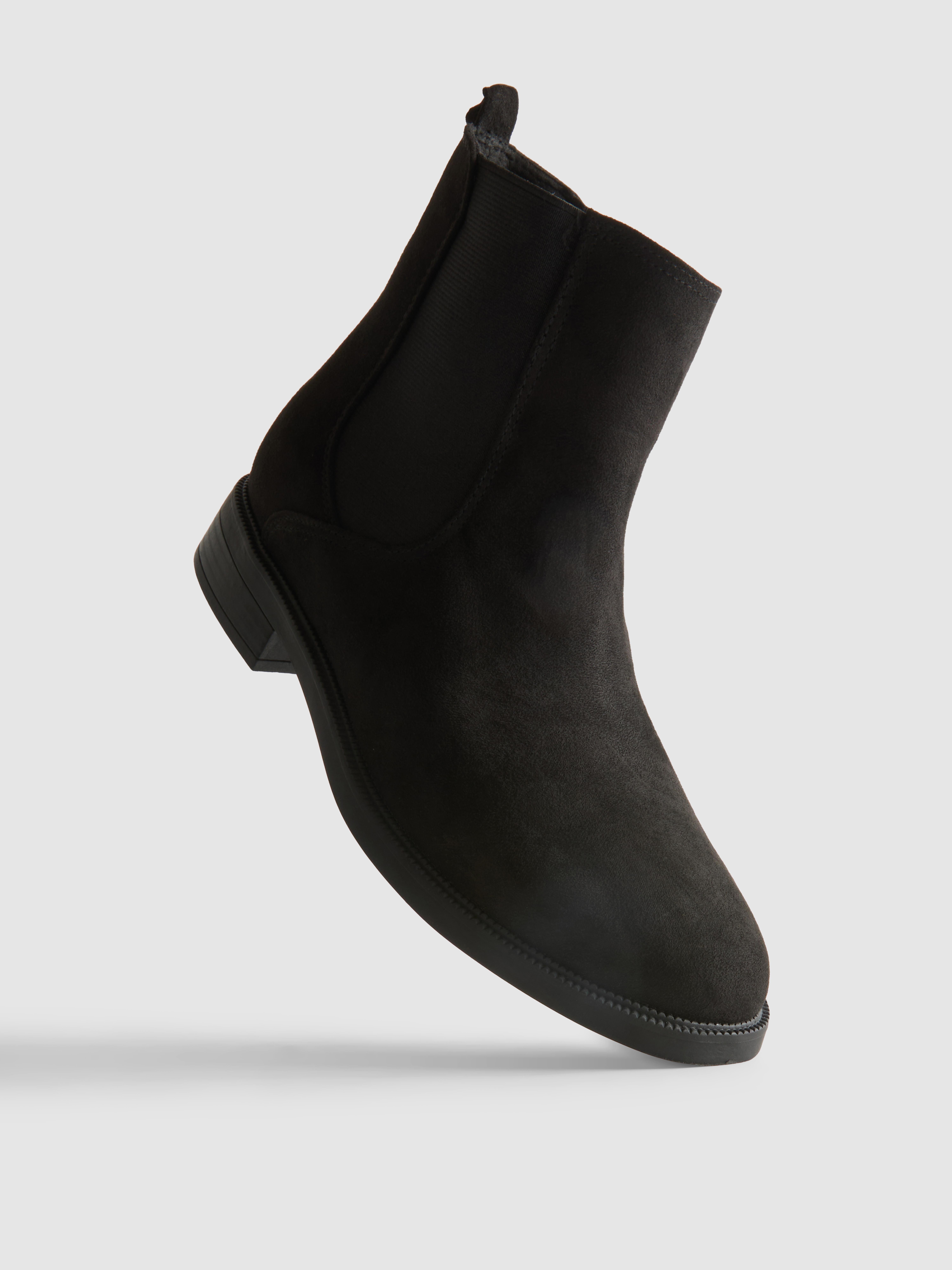 Faux Suede Chelsea Ankle Boots