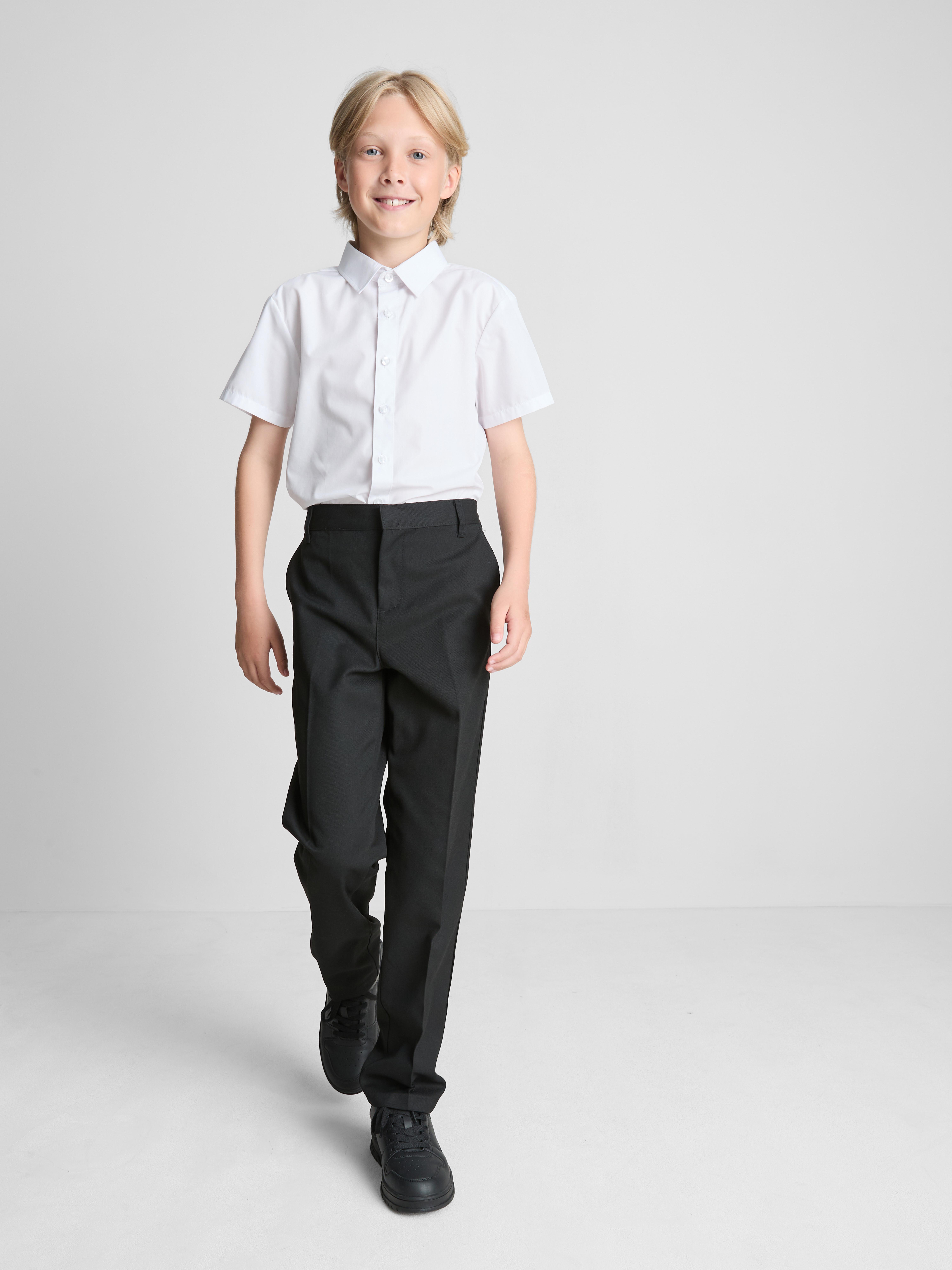 7-15yrs | 2pk Unisex Cotton Blend Short Sleeve School Shirts