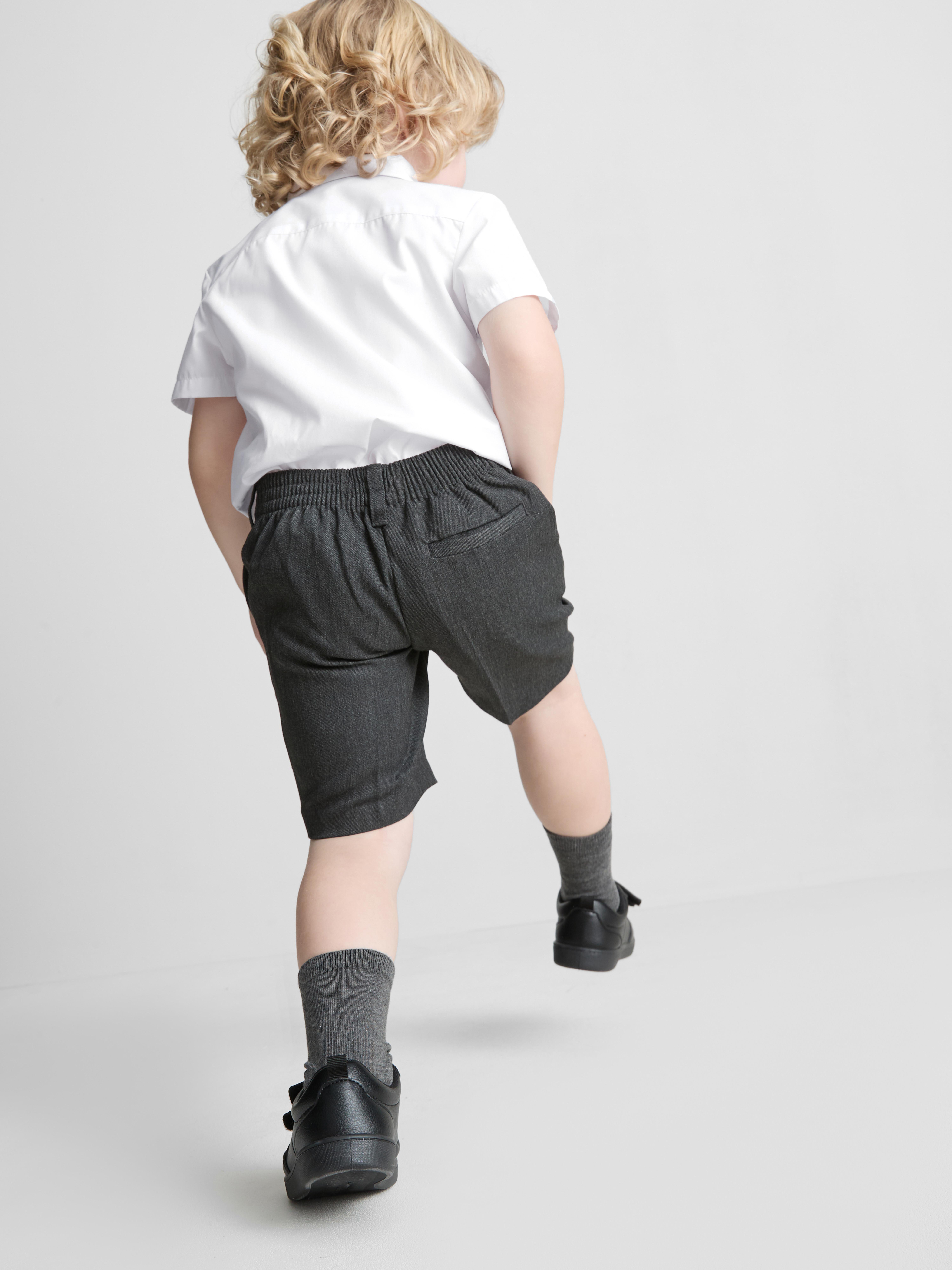 3-7yrs | 2pk Unisex Cotton Blend Short Sleeve School Shirts
