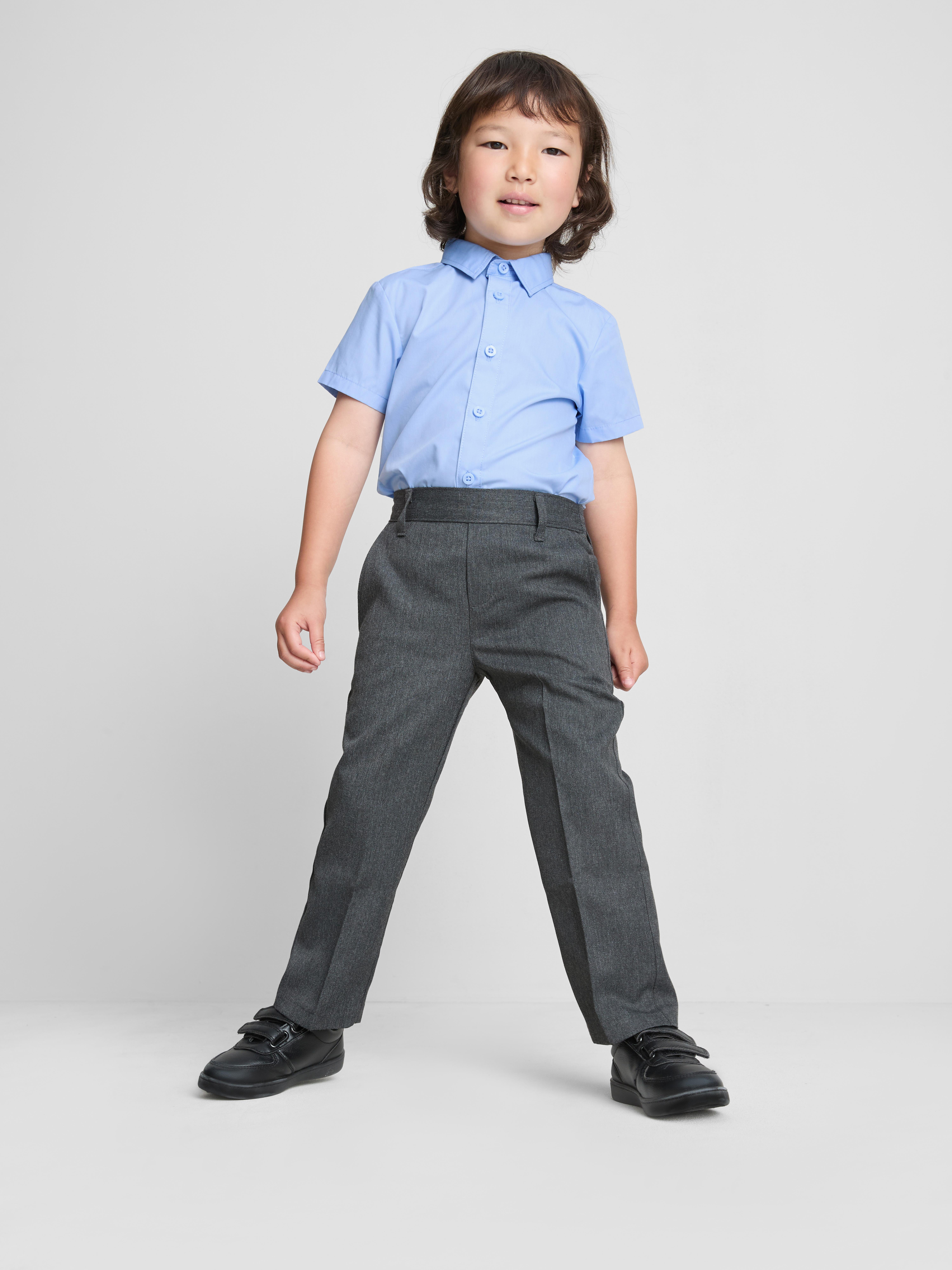 3-7yrs | 2pk Unisex Cotton Blend Short Sleeve School Shirts