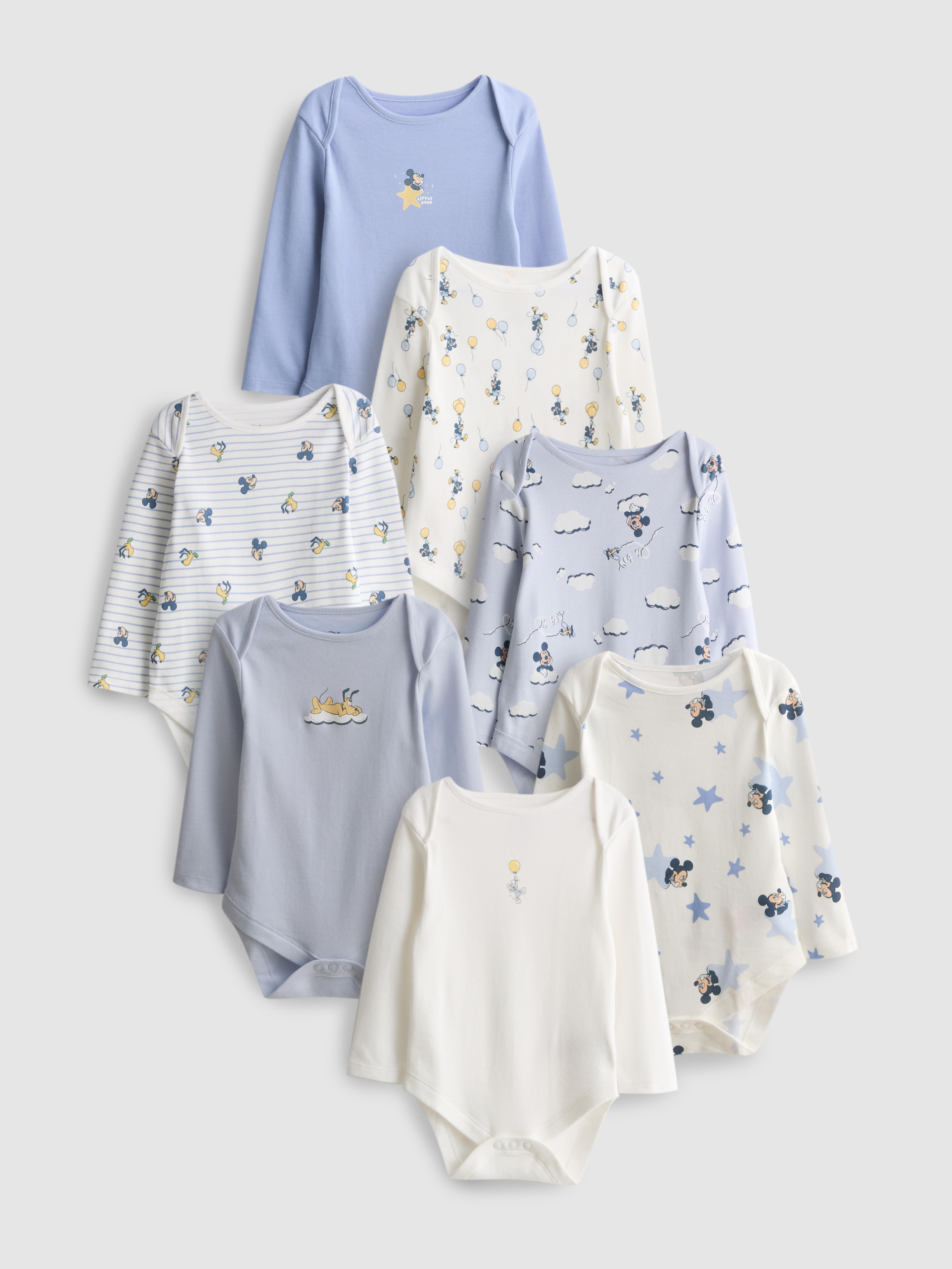 0-36mths | 7pk Disney’s Mickey Mouse and Friends Long-Sleeve Onesies