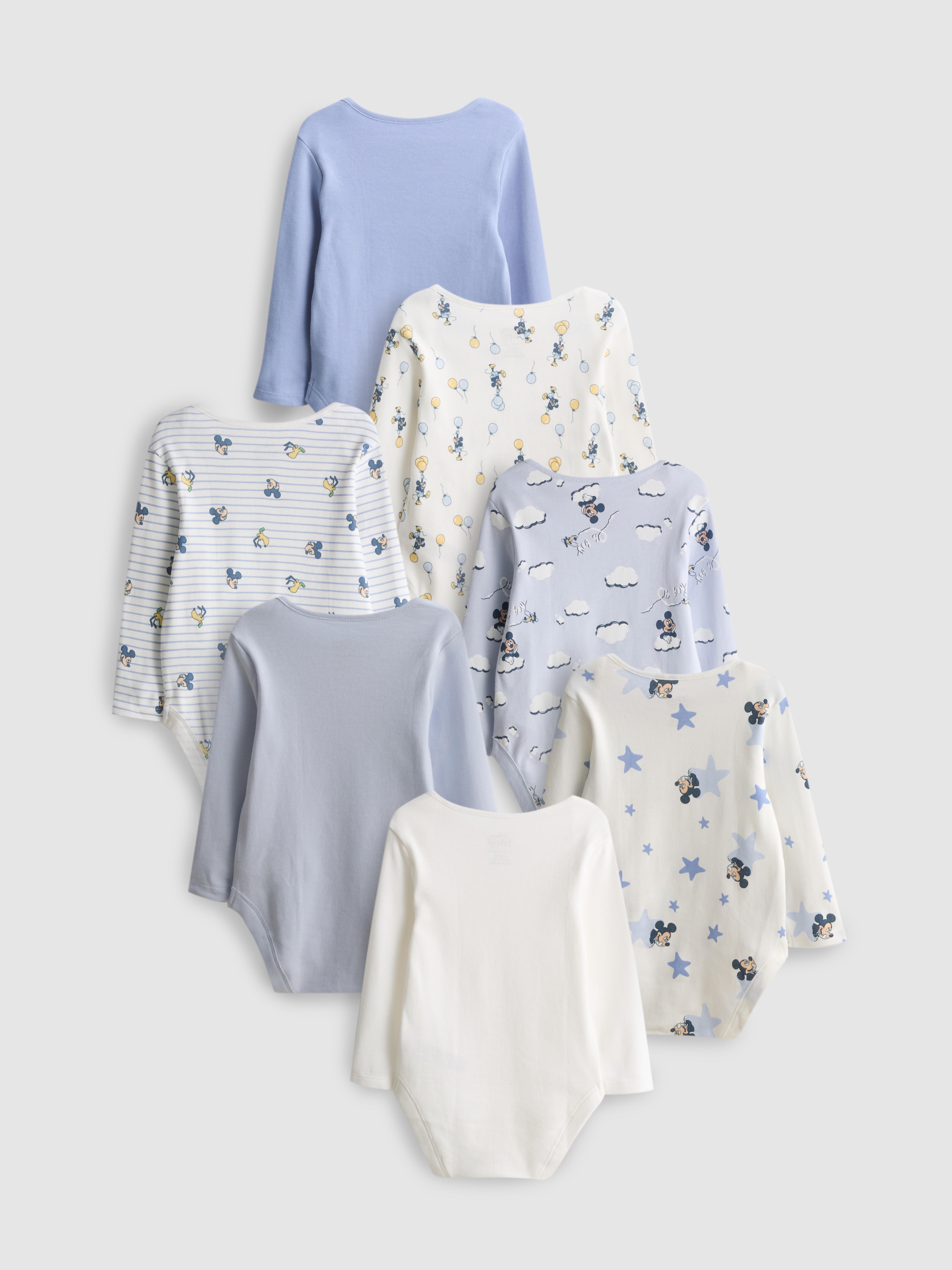 0-36mths | 7pk Disney’s Mickey Mouse and Friends Long-Sleeve Onesies