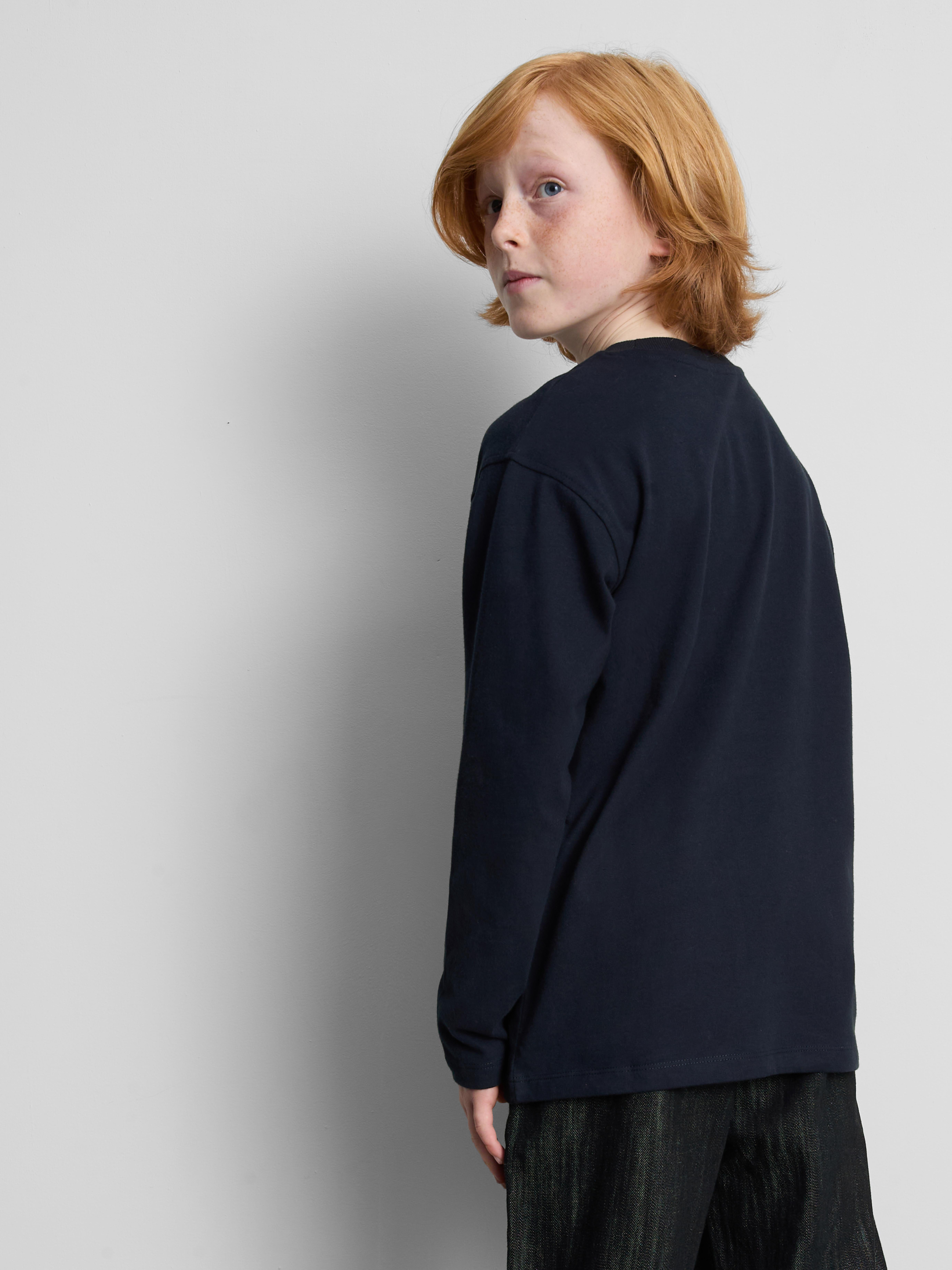 1-12yrs | The Edit Pure Cotton Embroidered Long-Sleeve T-Shirt