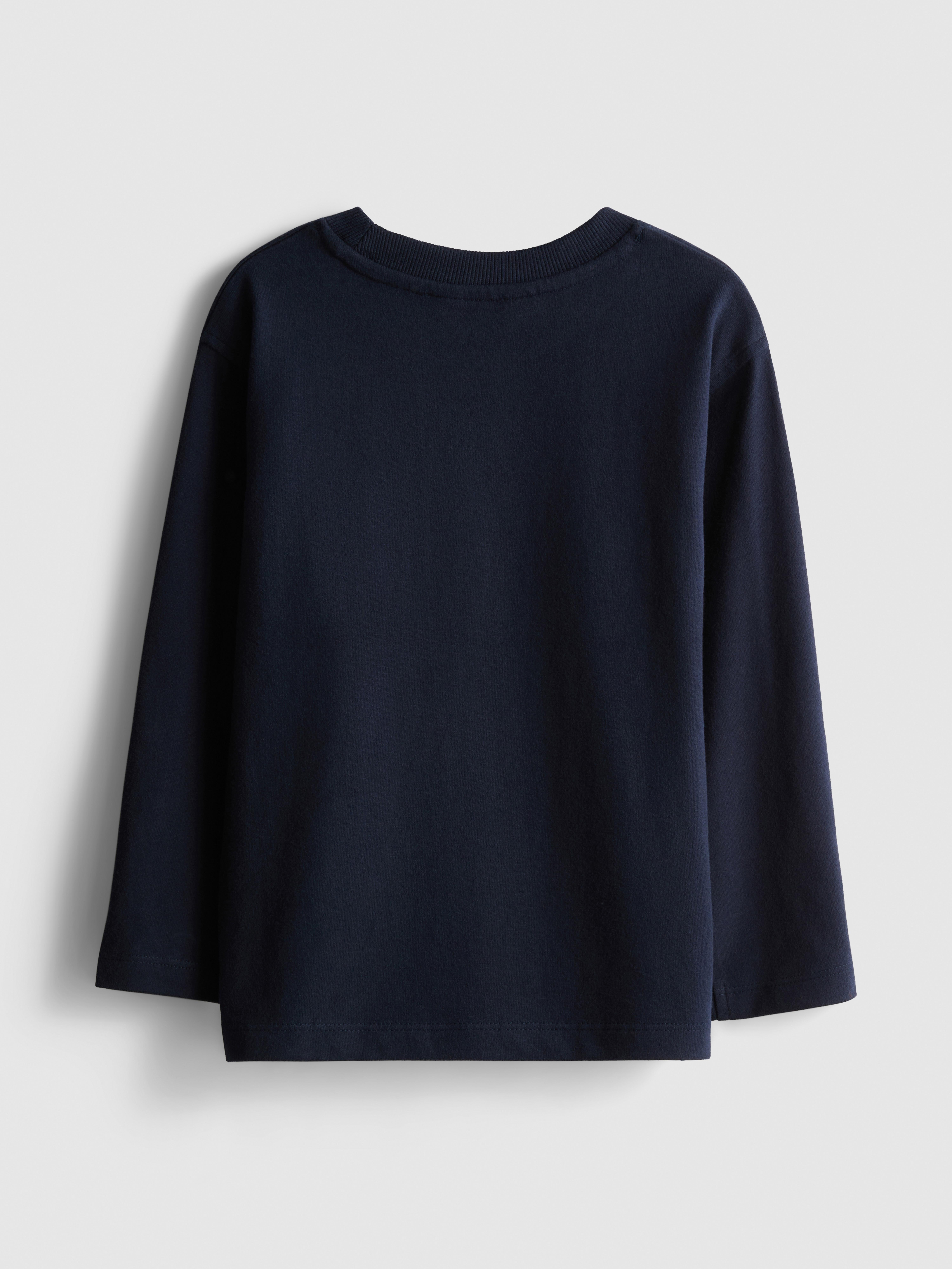 1-12yrs | The Edit Pure Cotton Embroidered Long-Sleeve T-Shirt