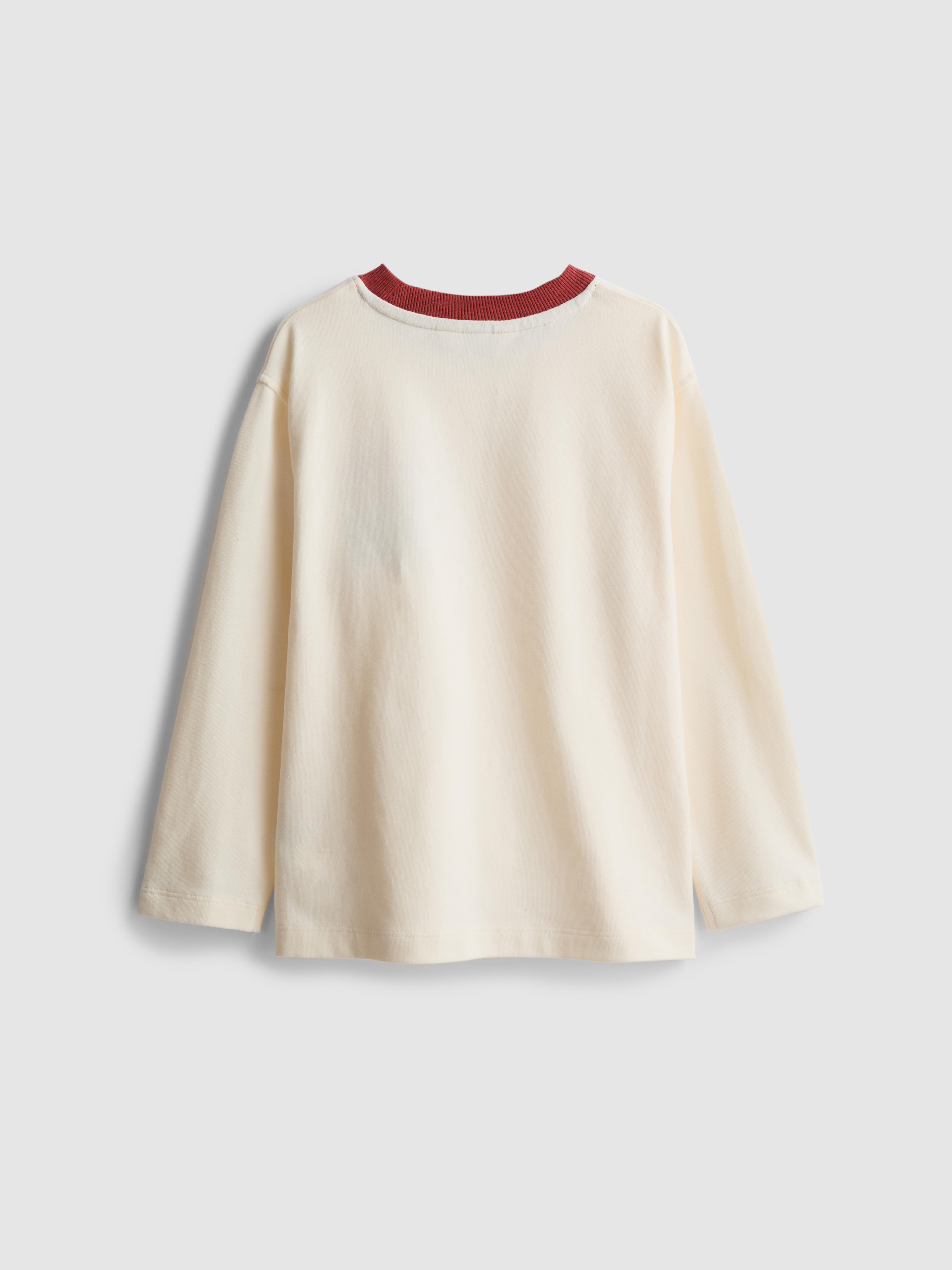 1-12yrs | The Edit Pure Cotton Embroidered Long-Sleeve T-Shirt