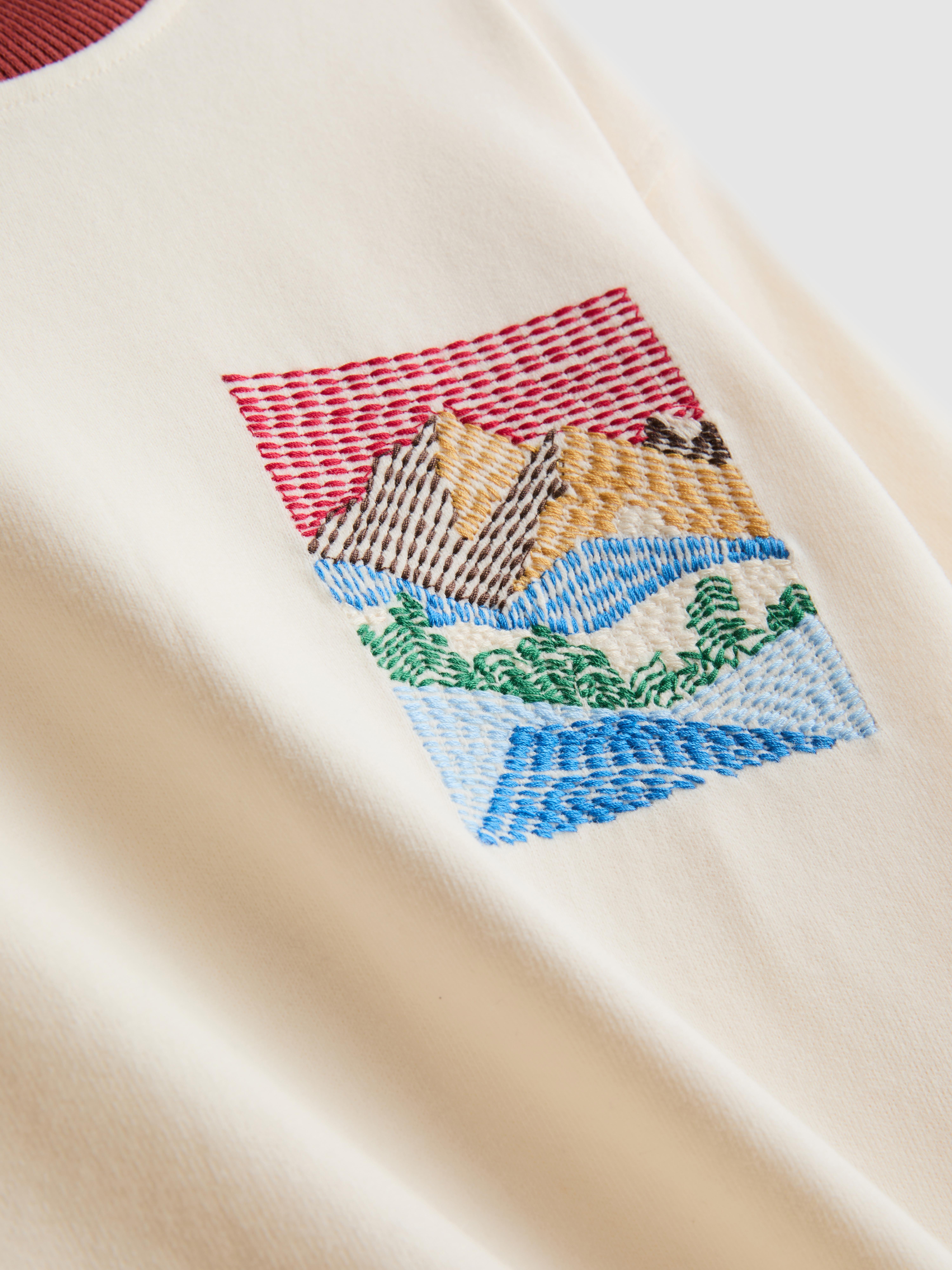 1-12yrs | The Edit Pure Cotton Embroidered Long-Sleeve T-Shirt