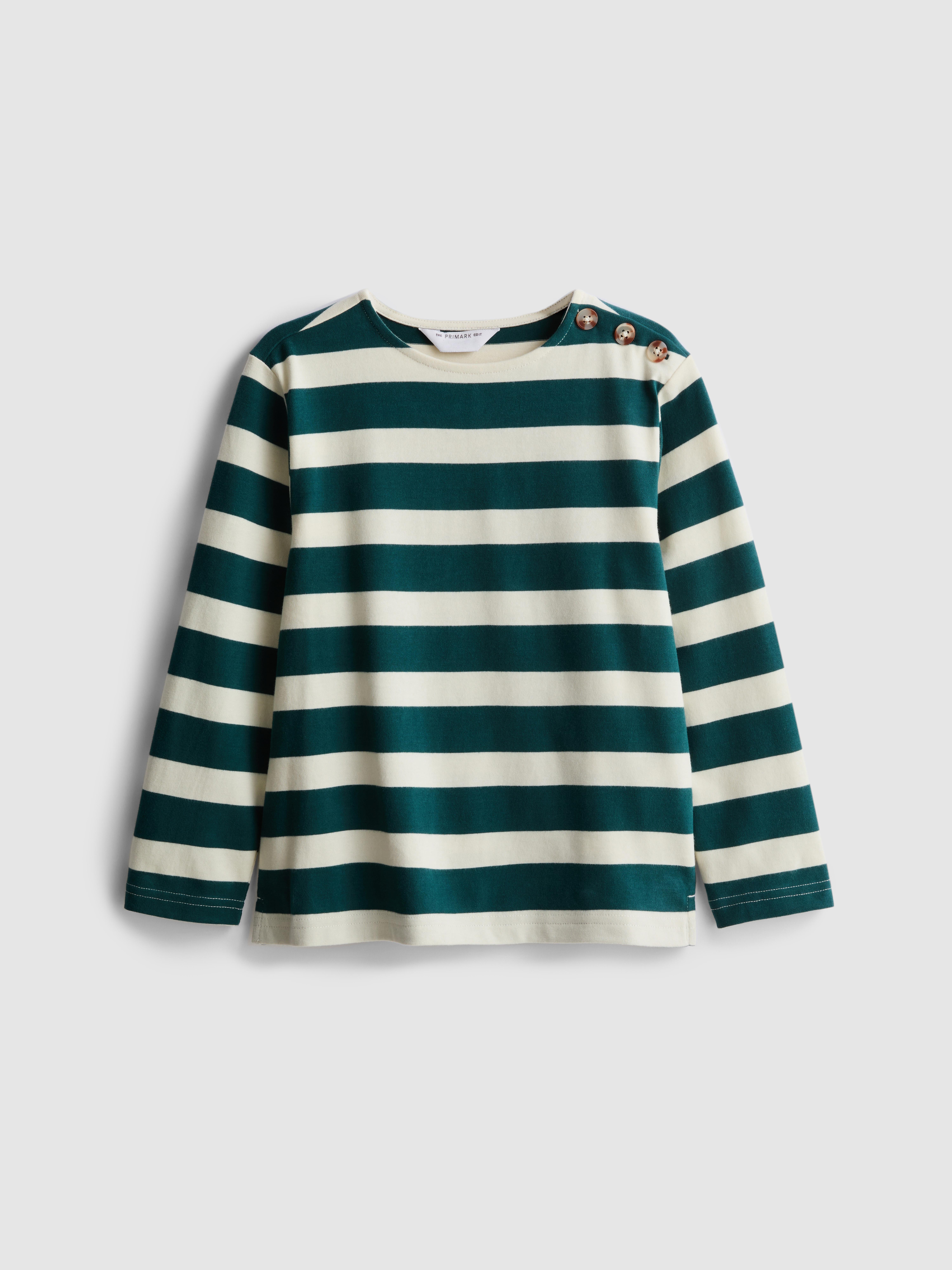 1-12yrs | The Edit Pure Cotton Stripe Long-Sleeve T-Shirt