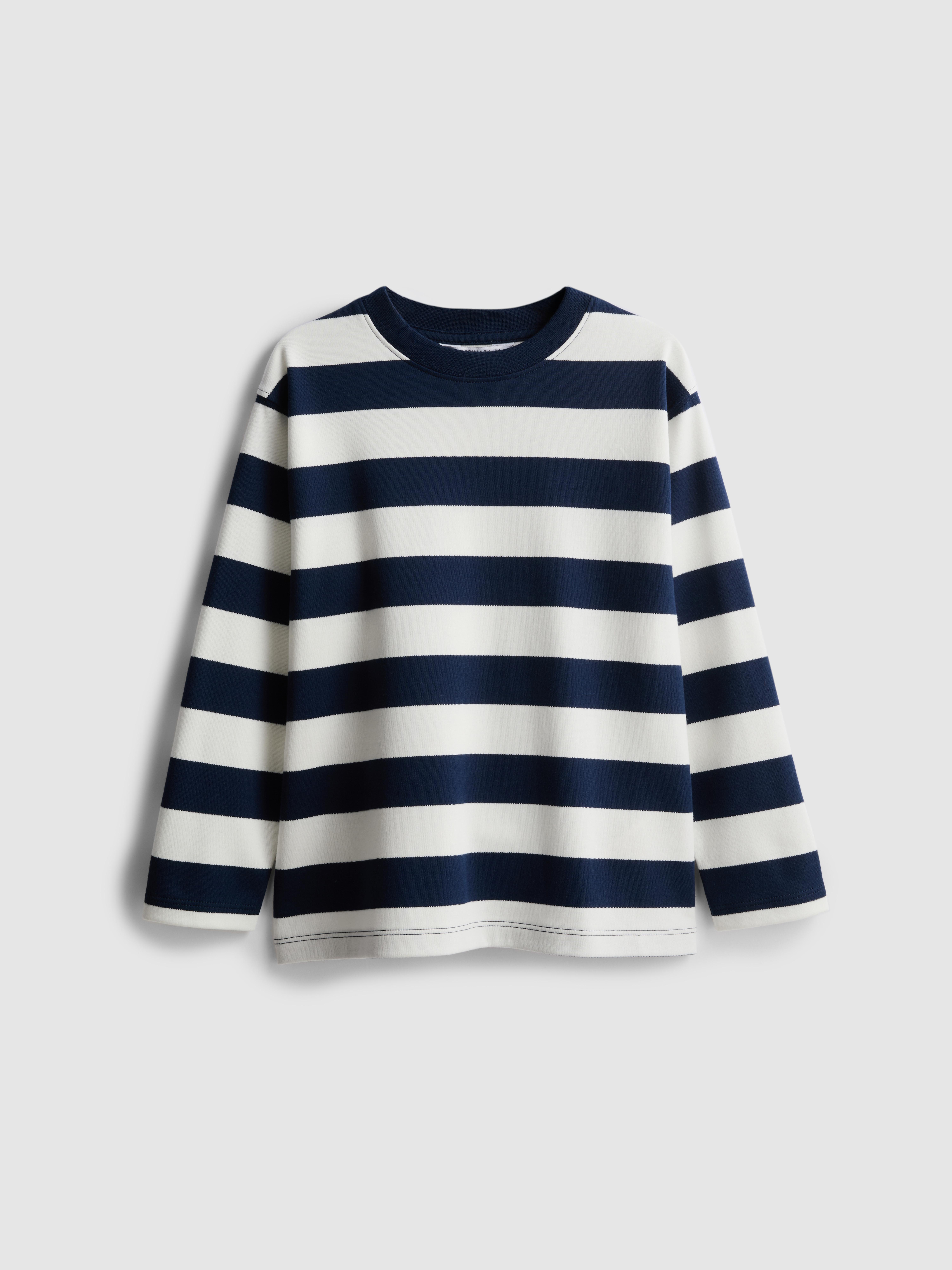 1-12yrs | The Edit Pure Cotton Stripe Long-Sleeve T-Shirt