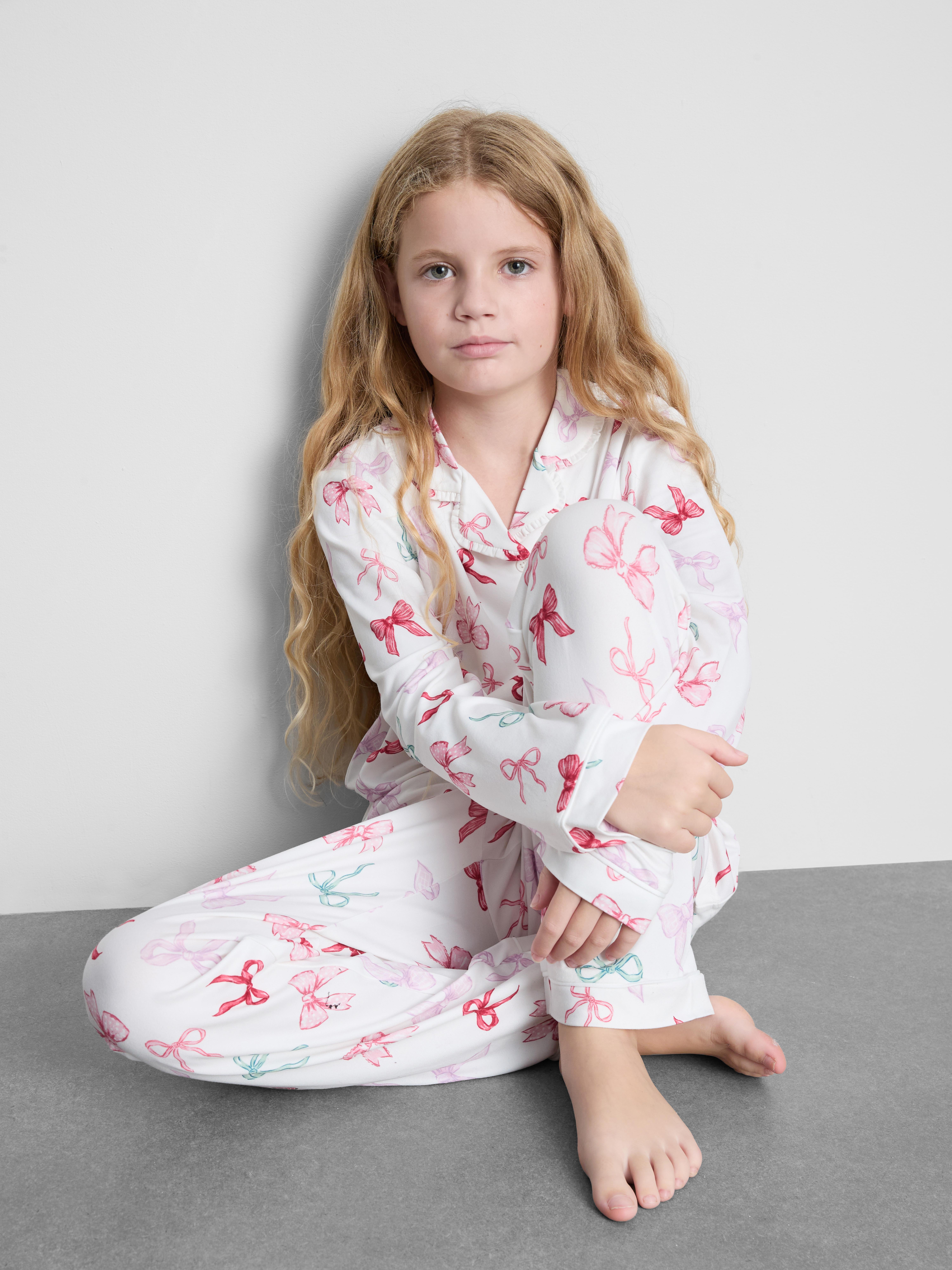1–15 ans | Pyjama chemise à motif nœuds