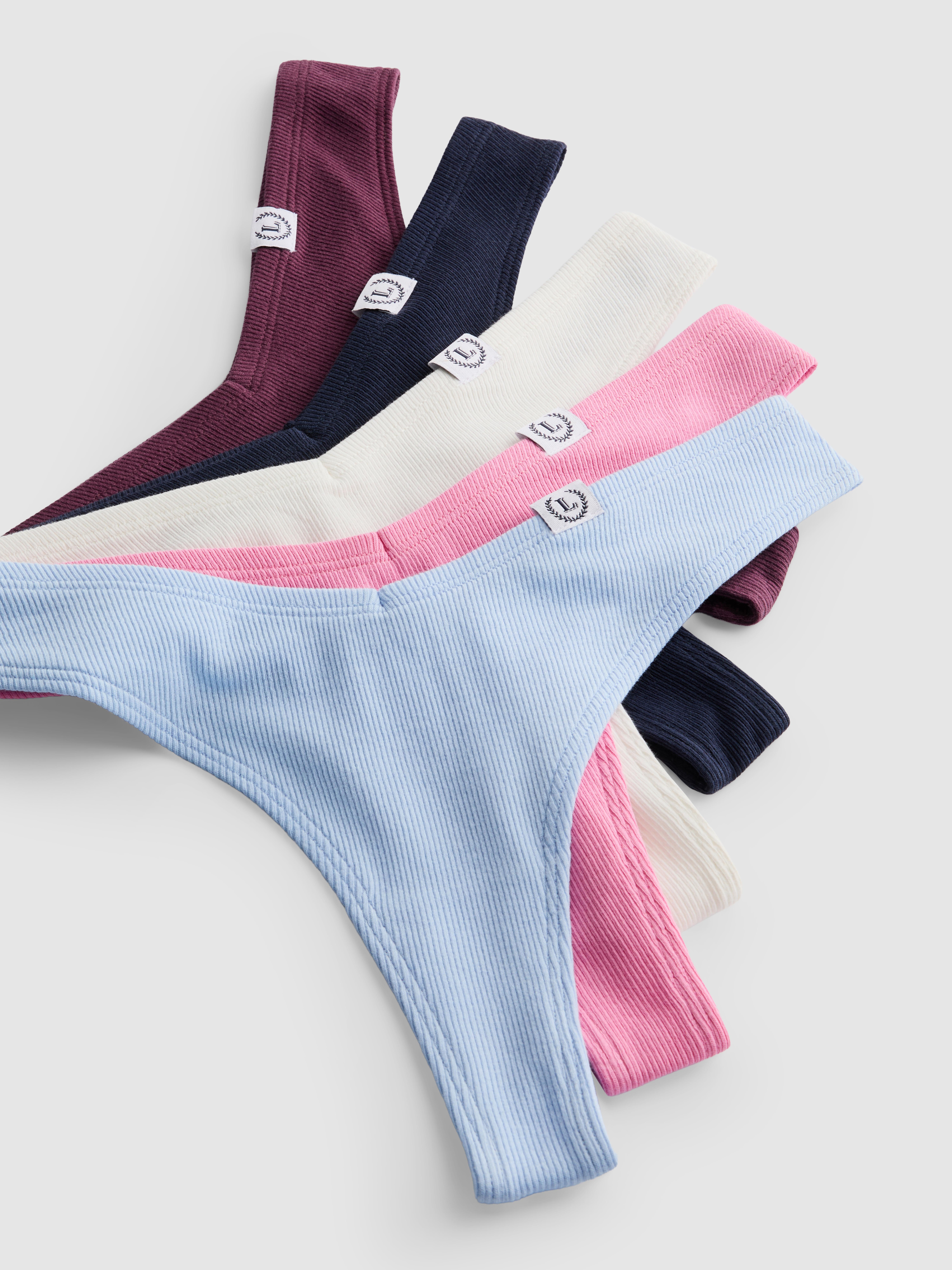 5pk Cotton Rich Miami Thongs
