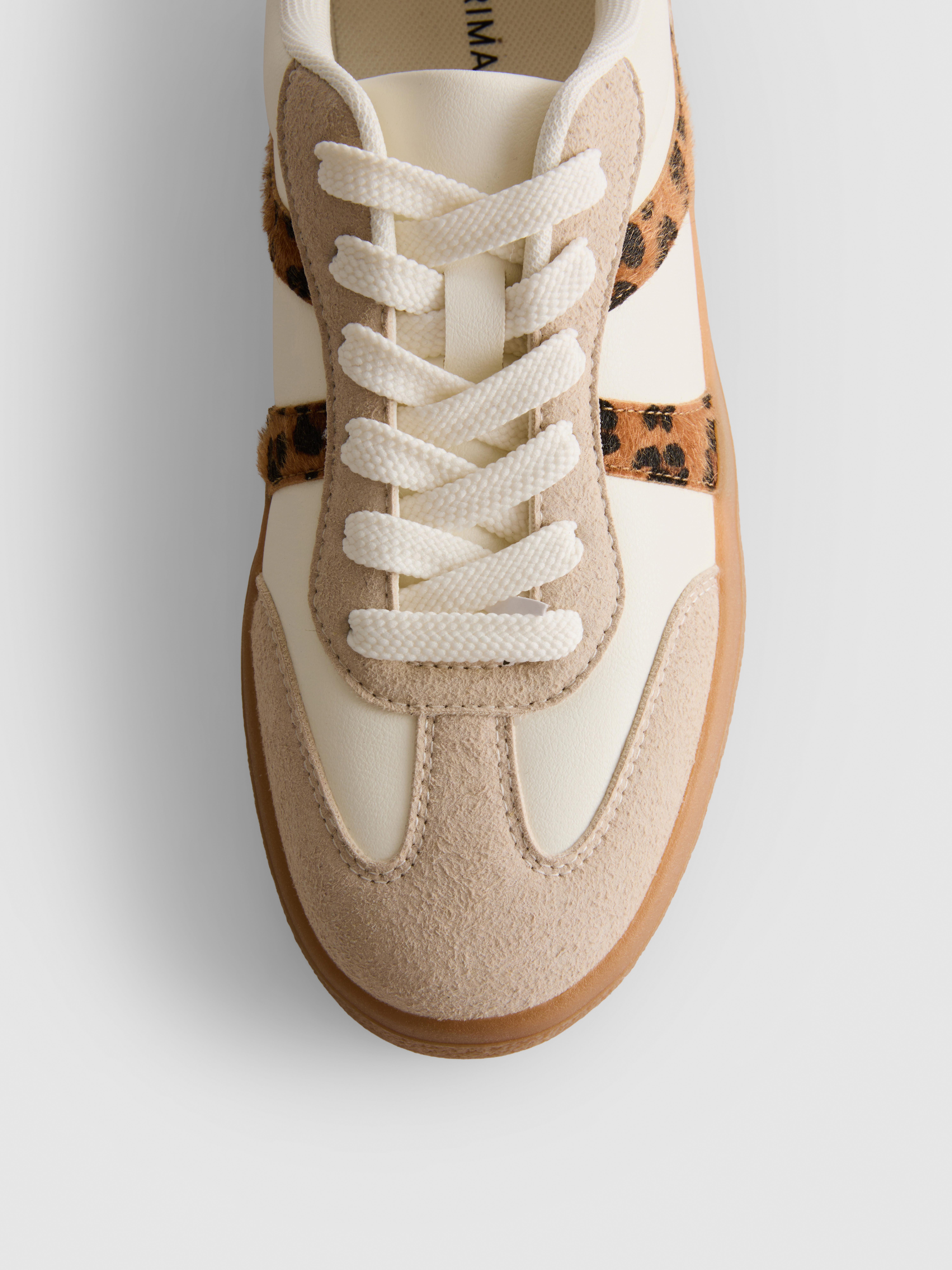 Leopard Flatform Gum Sole Sneakers