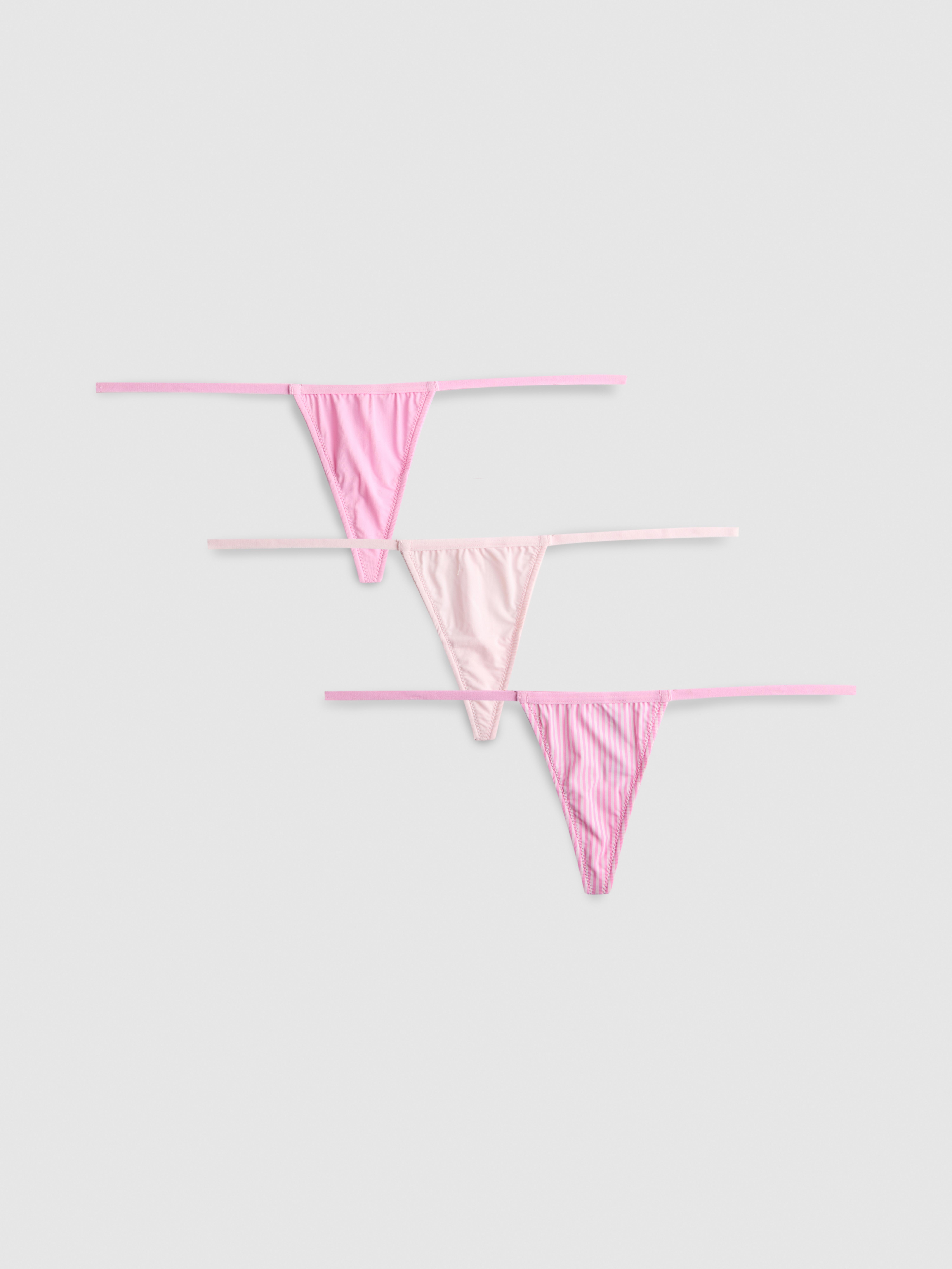 3pk Microfibre String Thongs