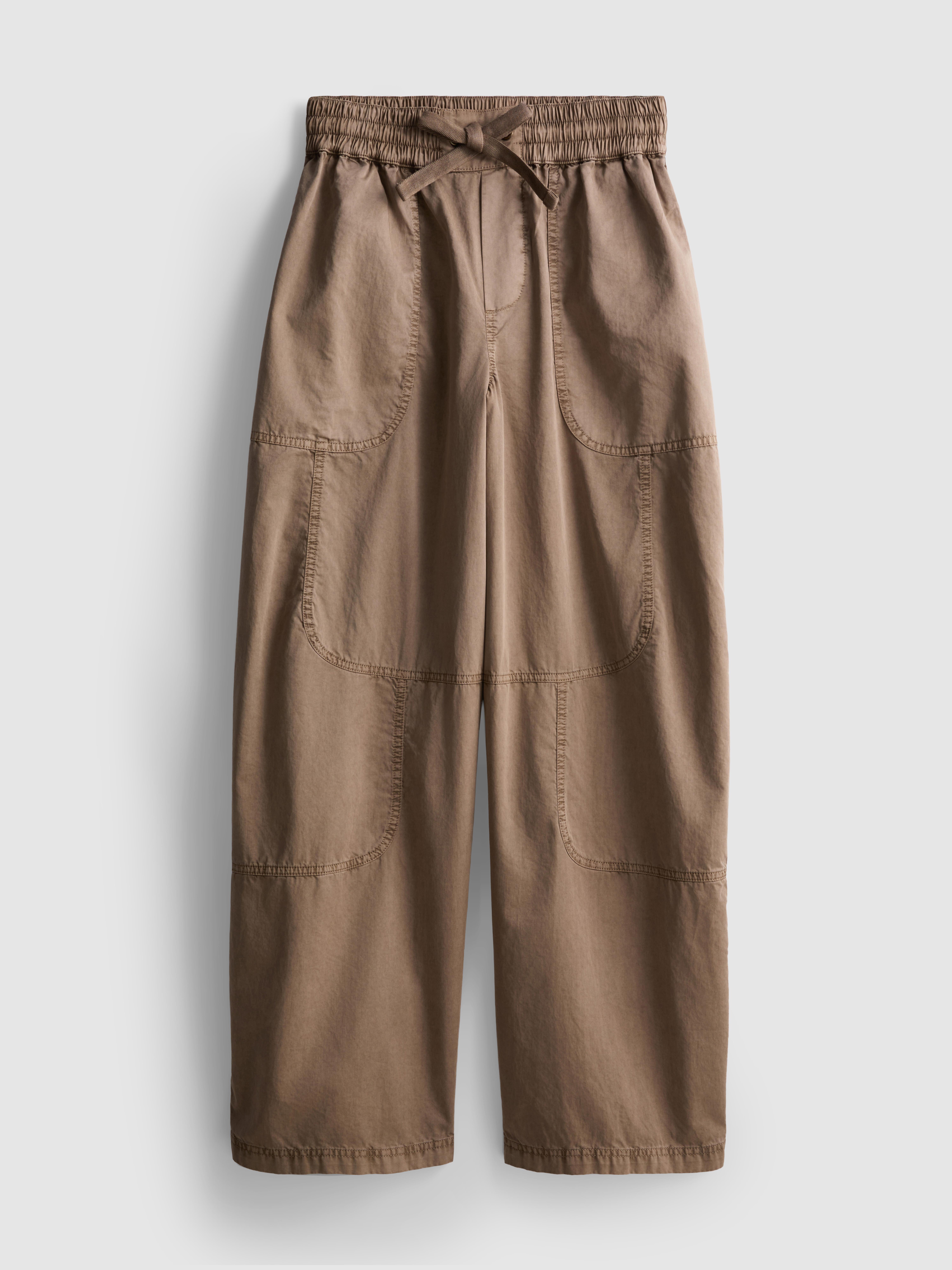 Cotton Wide Leg Cargo Pants