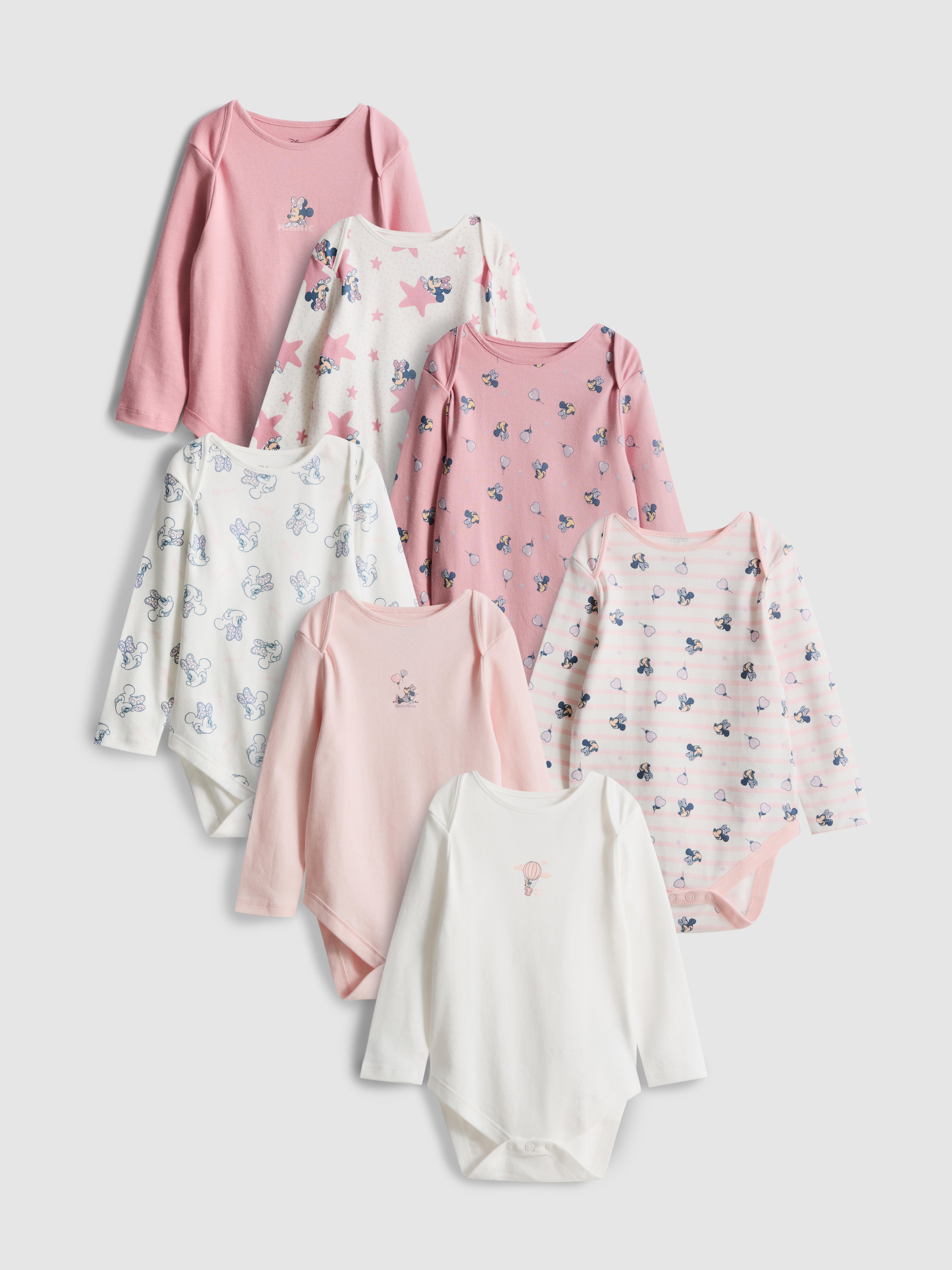 0-36mths | 7pk Disney’s Minnie Mouse Long Sleeve Bodysuits