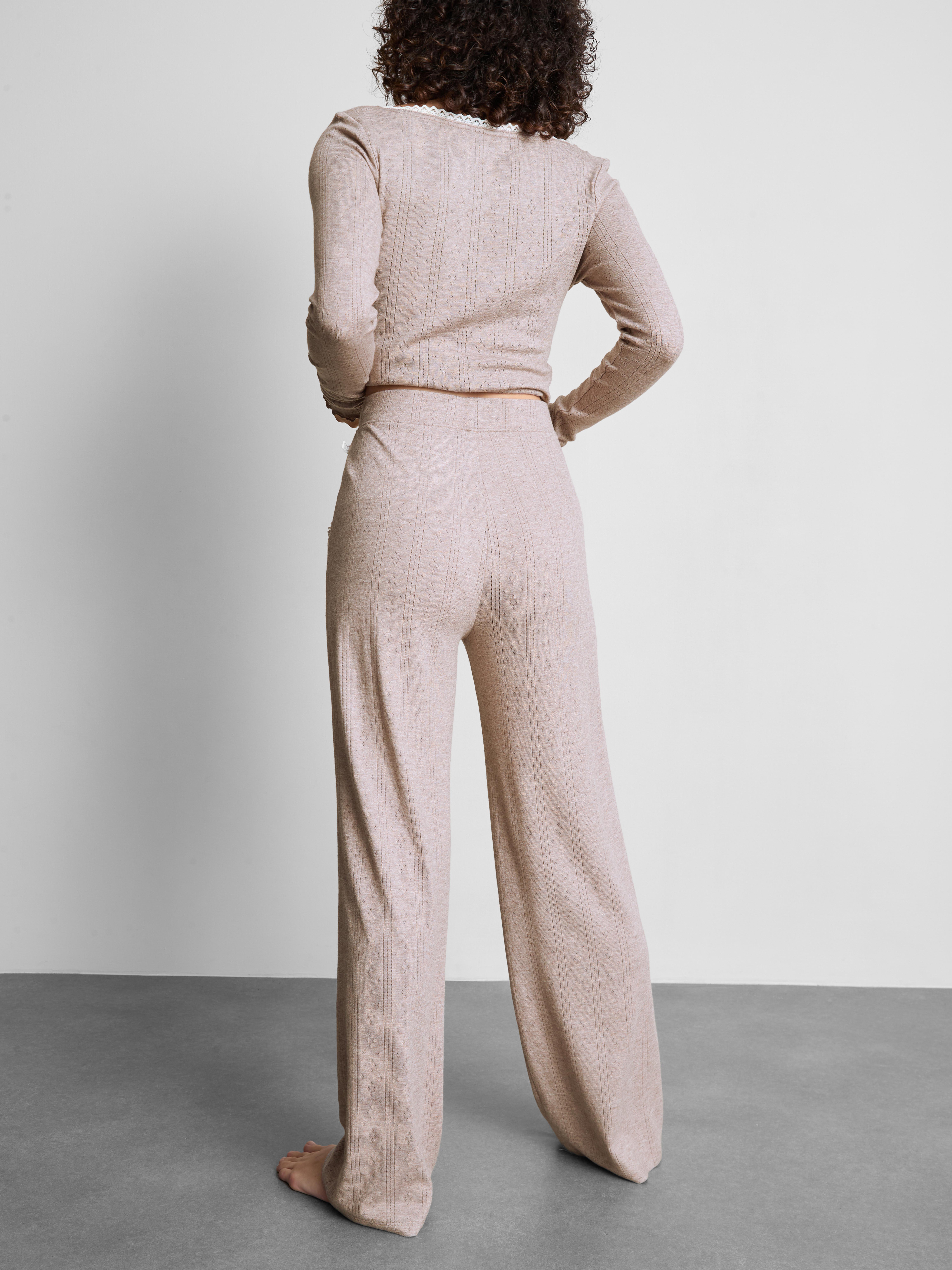 Love To Lounge Lace Trim Pajama Bottoms