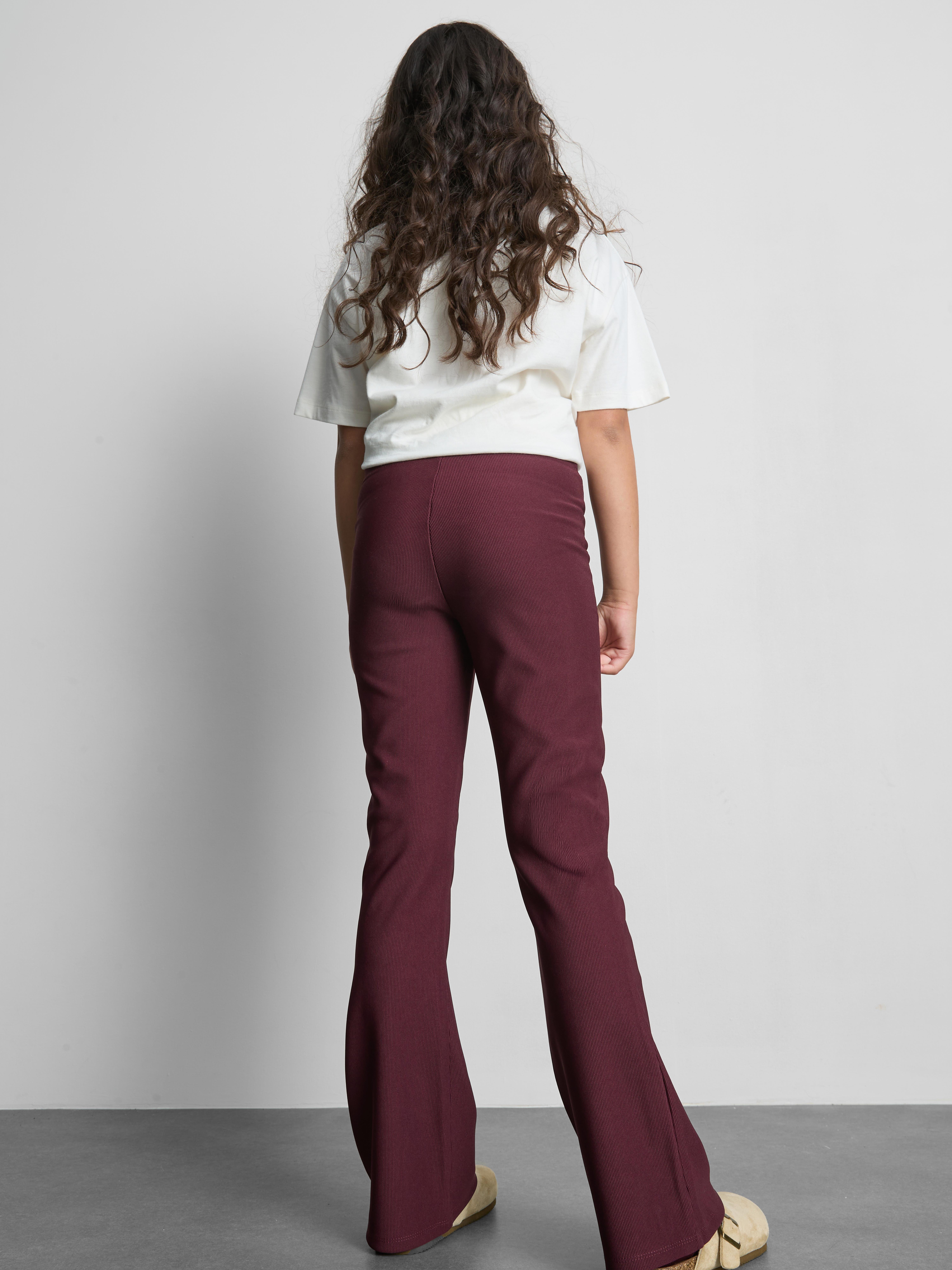 7-15yrs | Ribbed Flare School Leggings