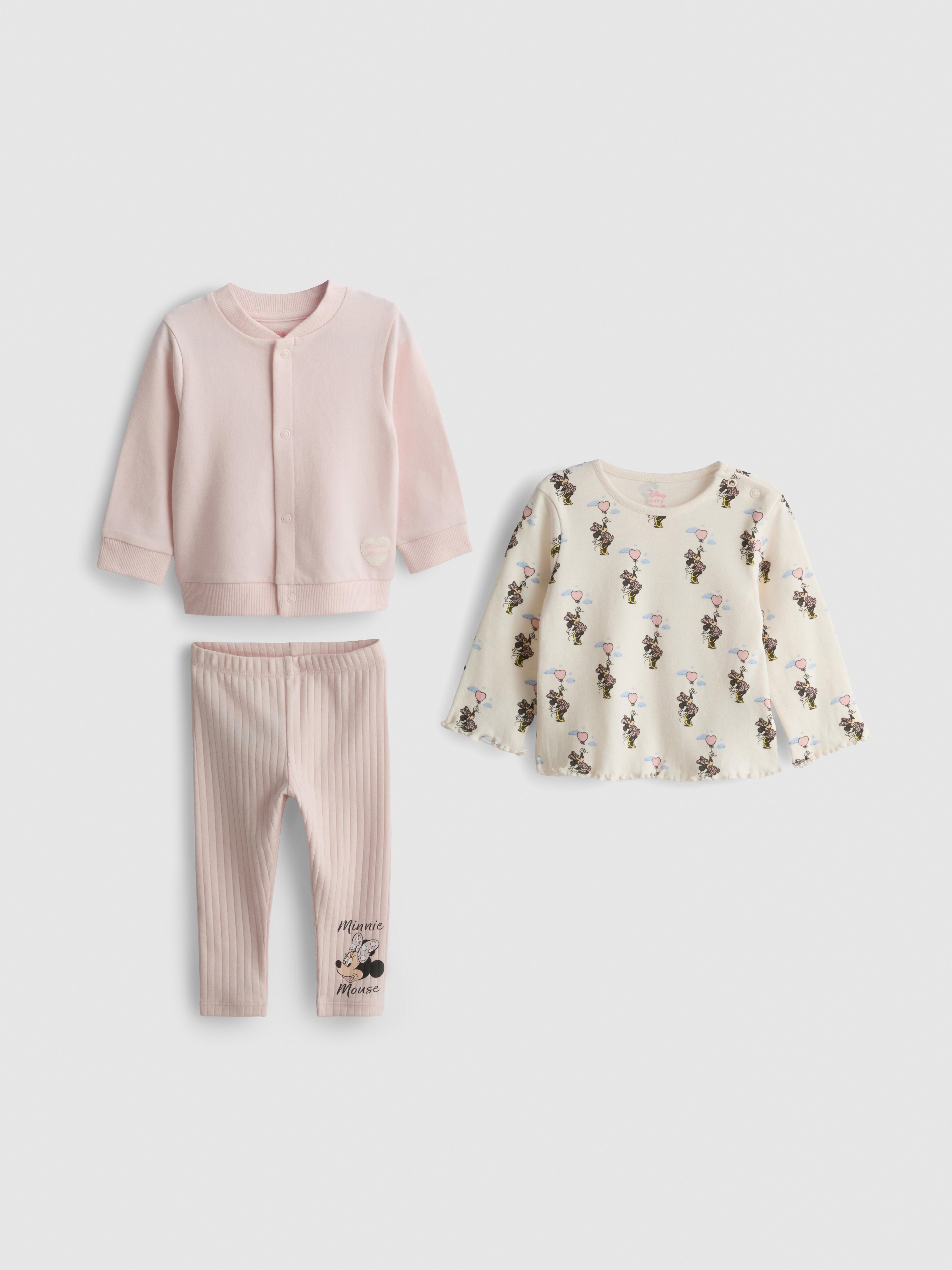 0-18mths | Disney’s Minnie Mouse T-Shirt, Leggings, and Jacket Newborn Set