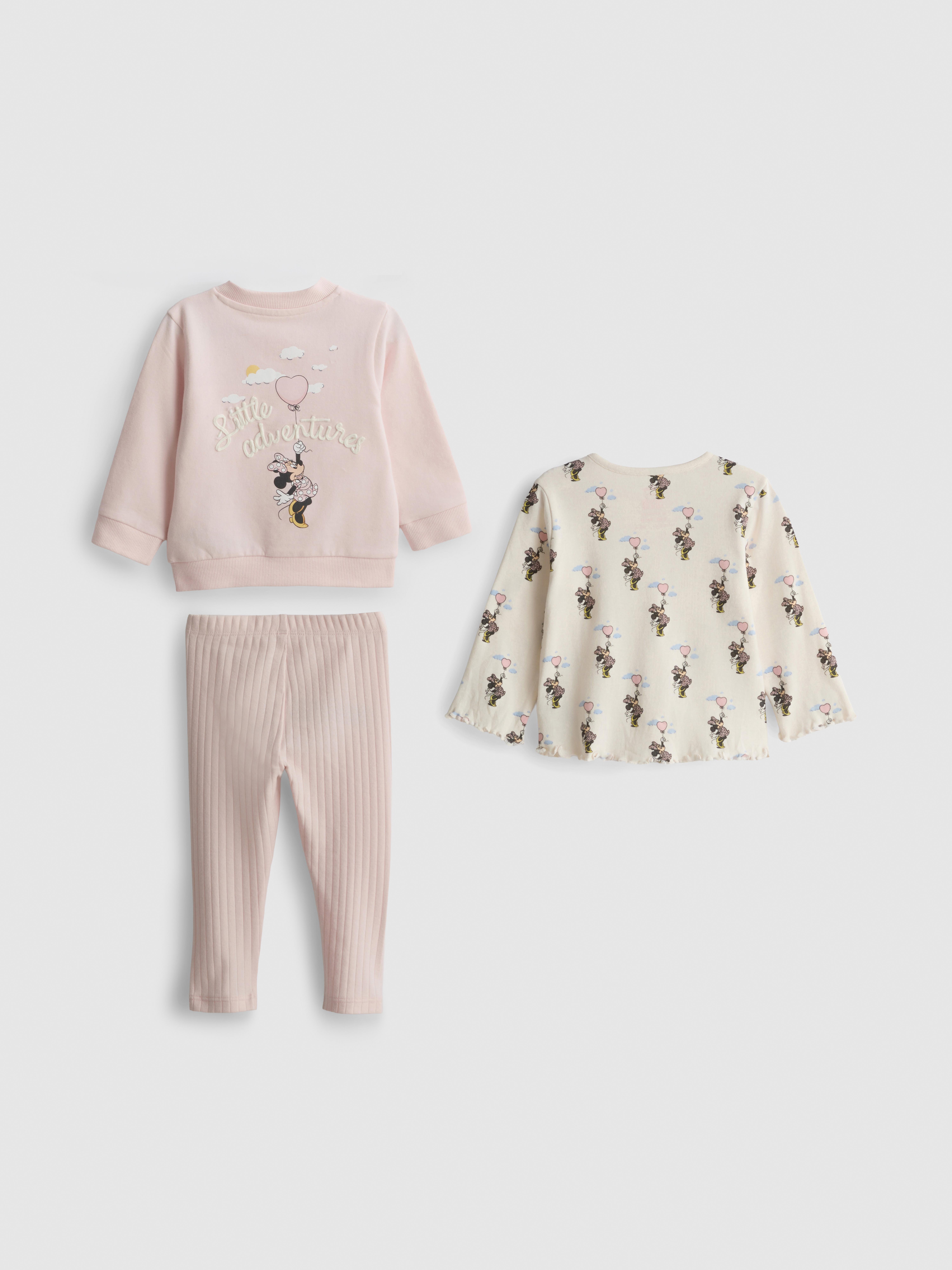 0-18mths | Disney’s Minnie Mouse T-Shirt, Leggings, and Jacket Newborn Set