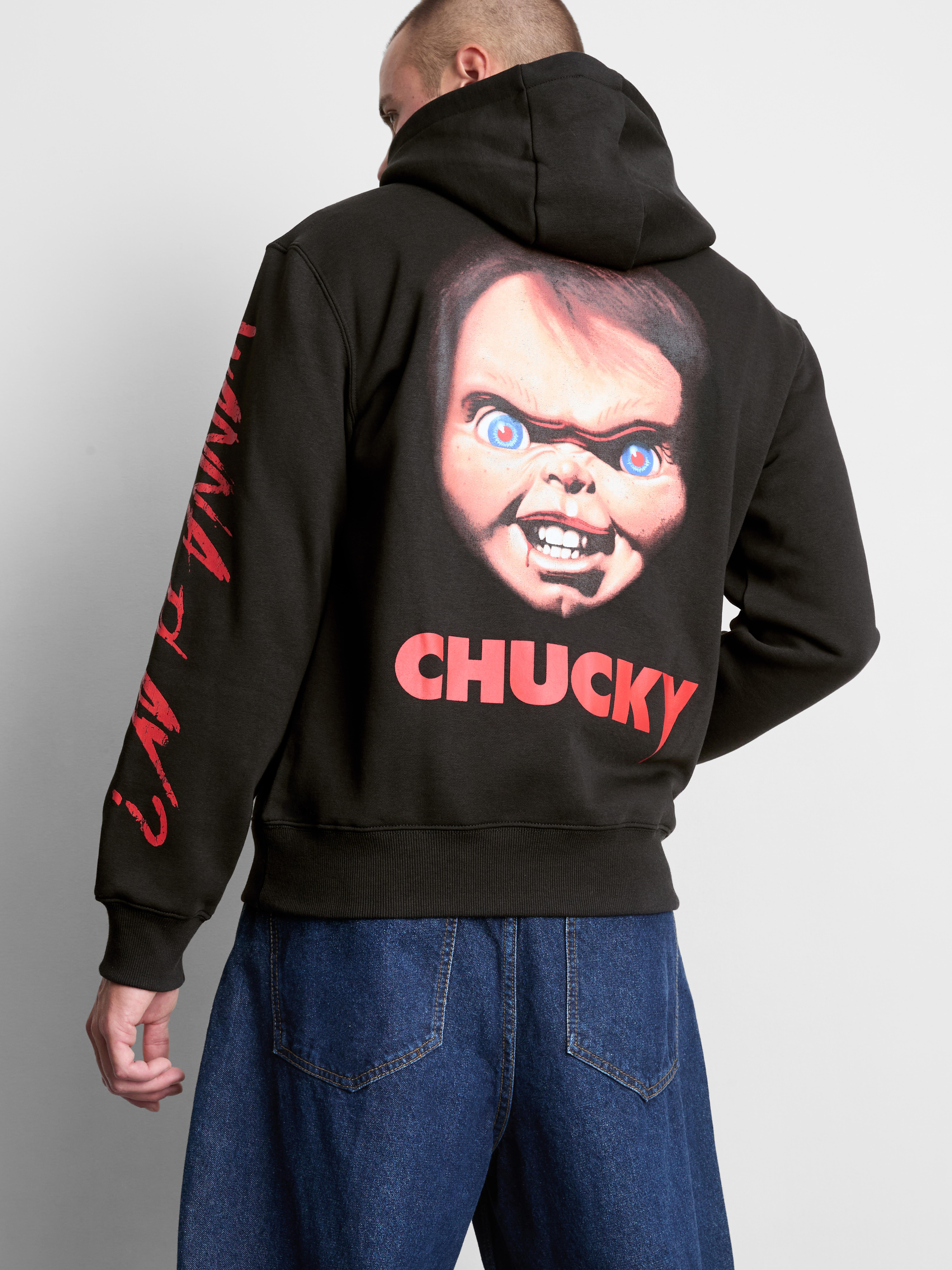 Sweat à capuche en coton majoritaire à motif Chucky