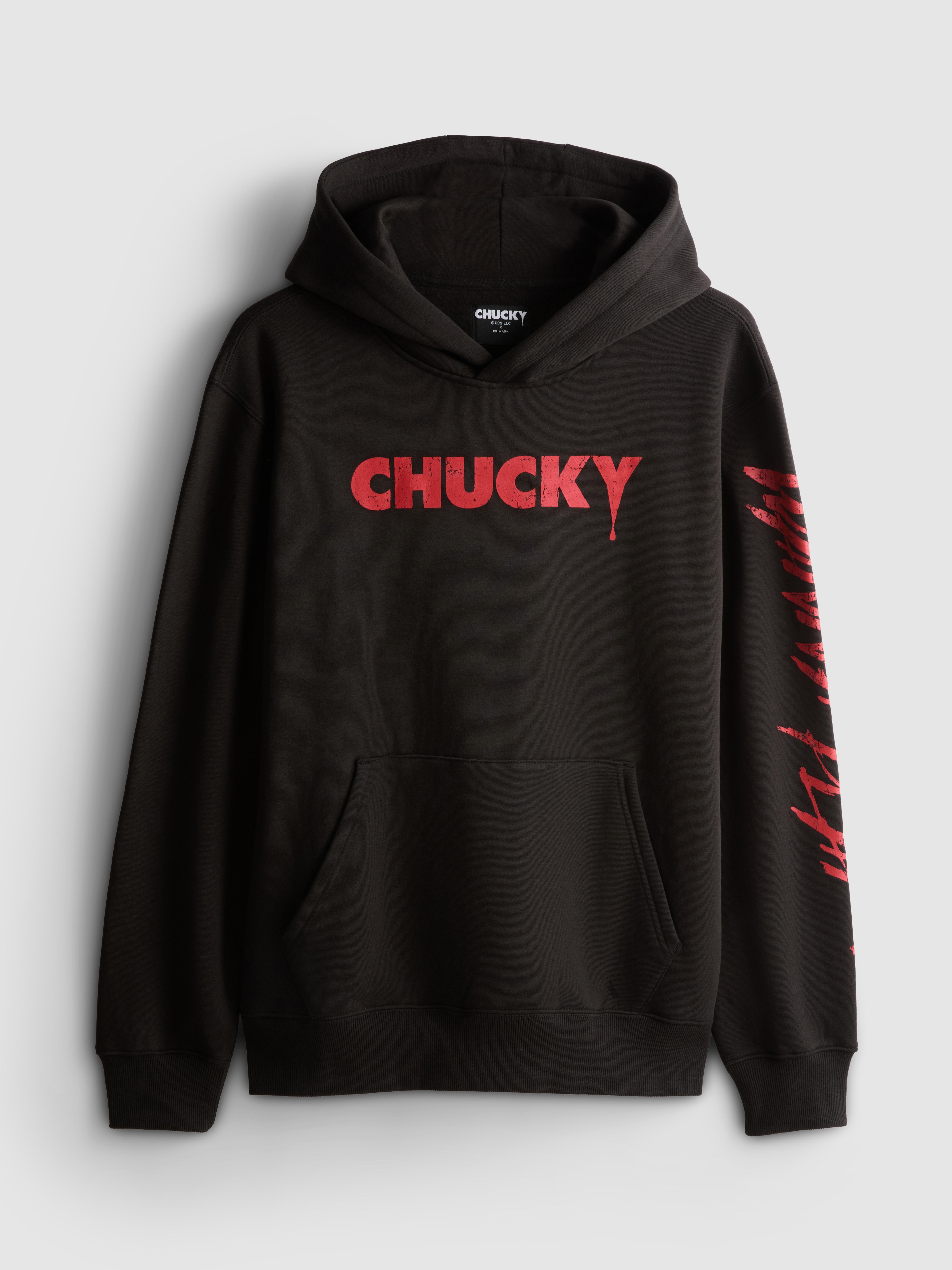Sweat à capuche en coton majoritaire à motif Chucky