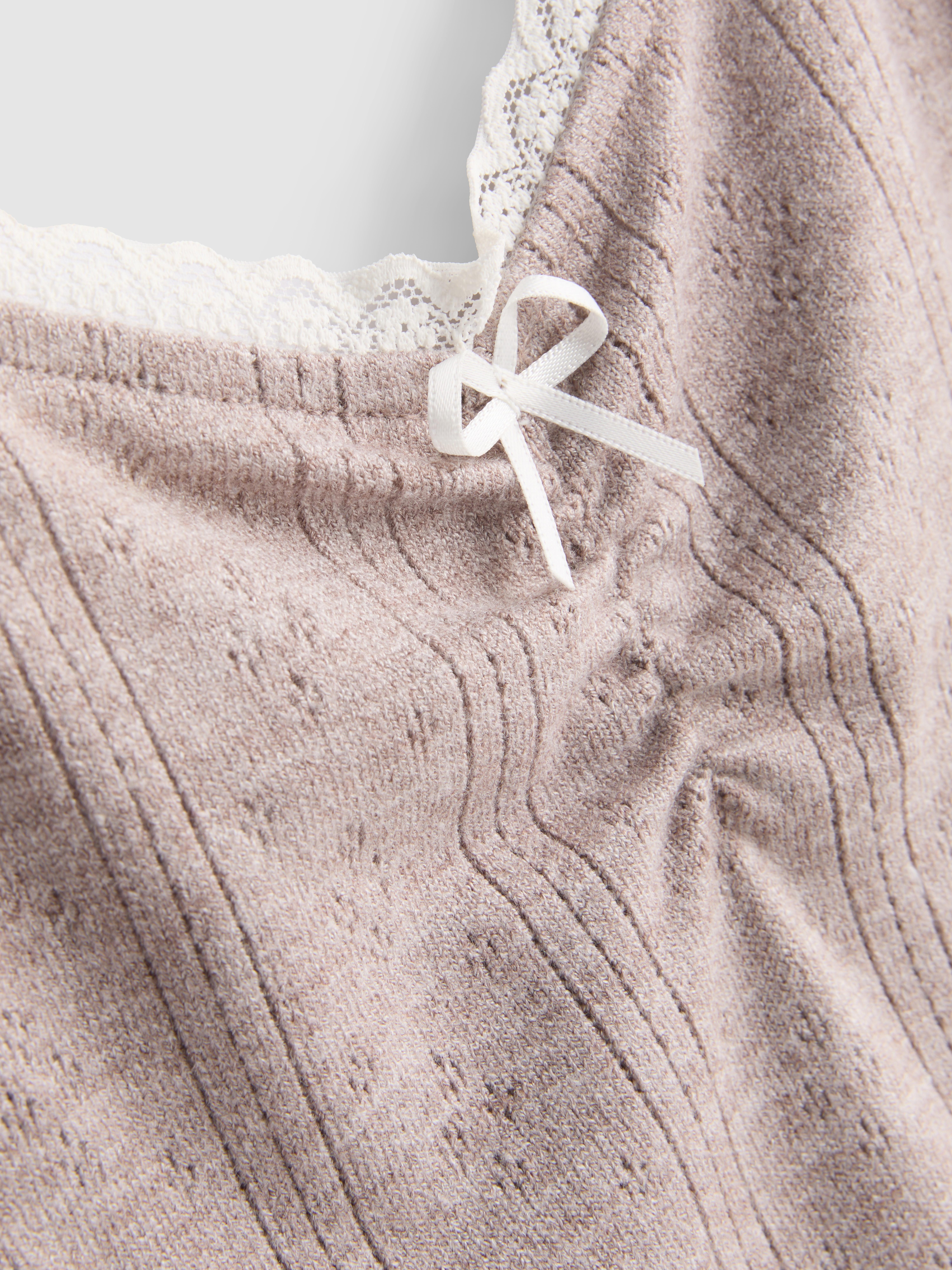 Love To Lounge Contrast Lace Pajama Cami Top
