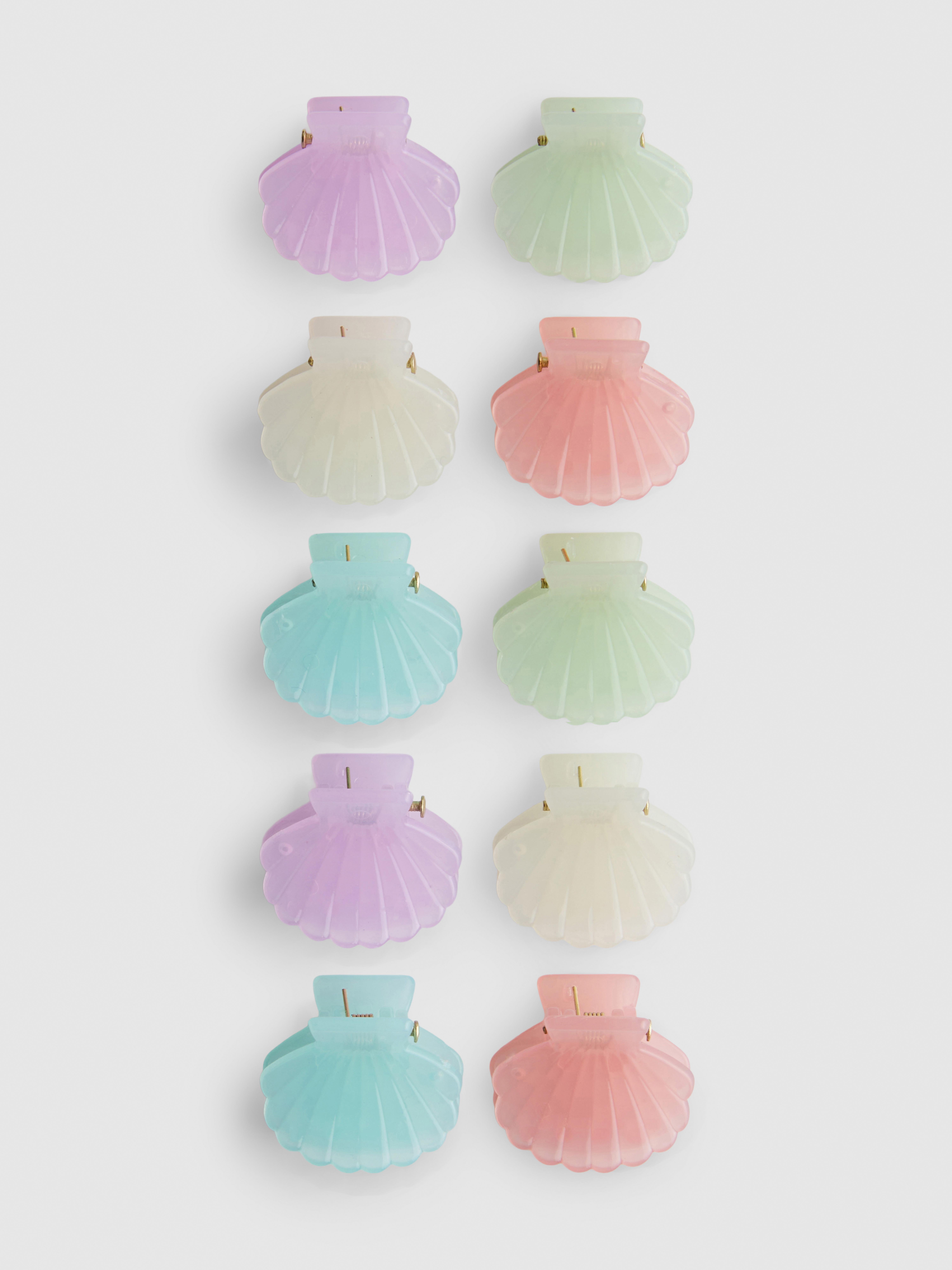 10pk Shell Hair Clips