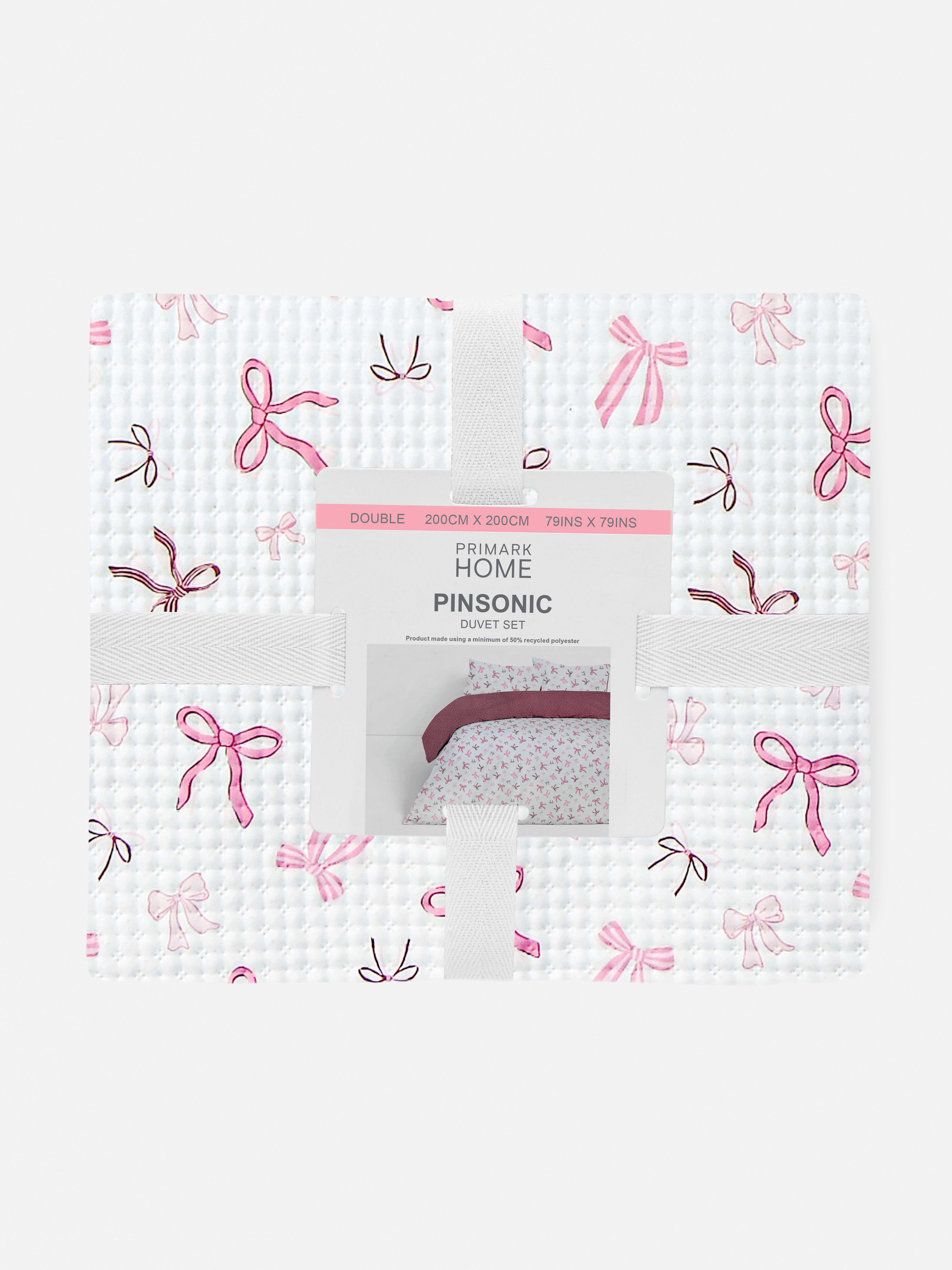 Bow Pinsonic Double Duvet Cover Set
