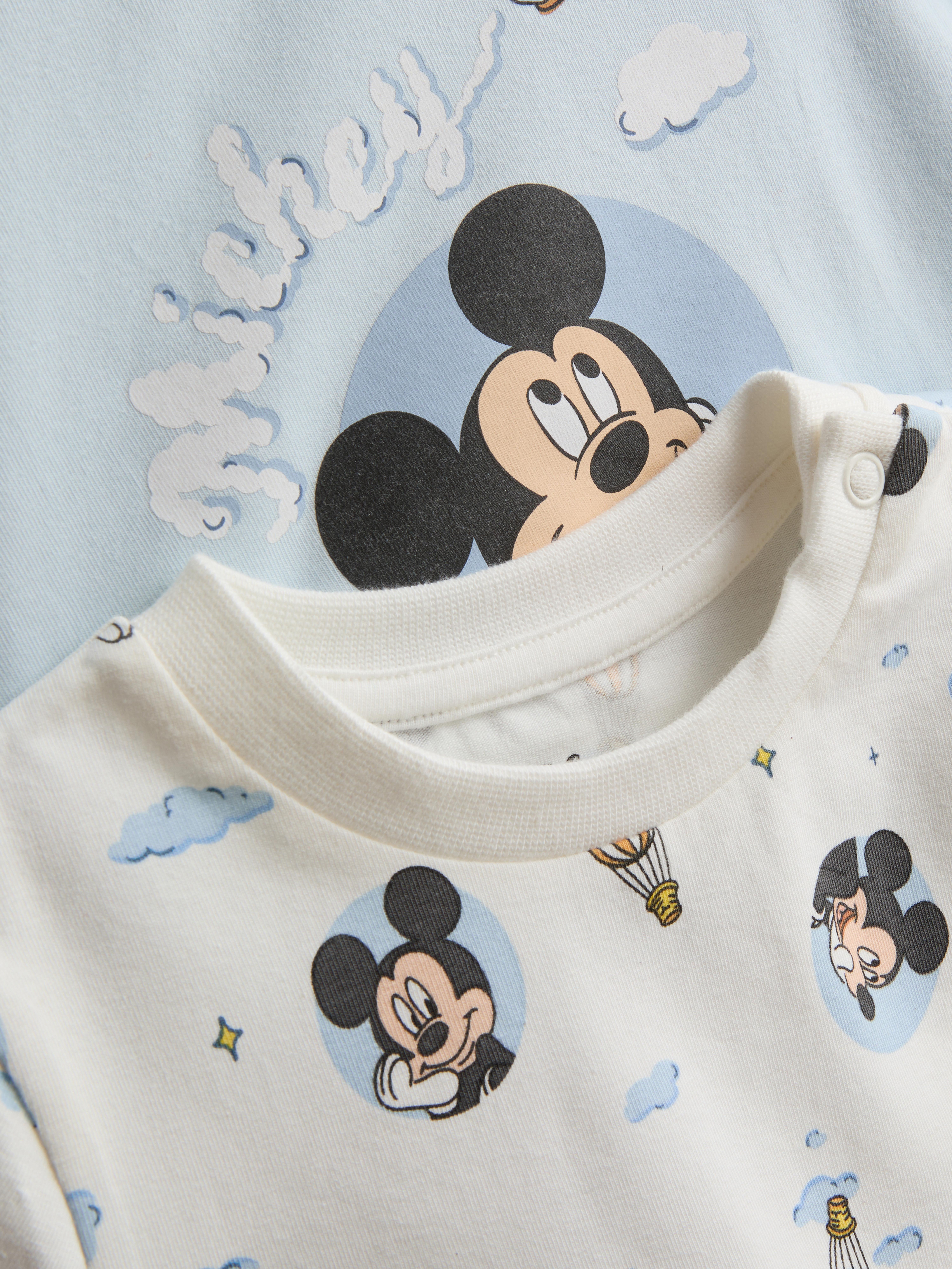 0-18mths | 2pk Disney’s Mickey Mouse Long Sleeve Newborn T-Shirts