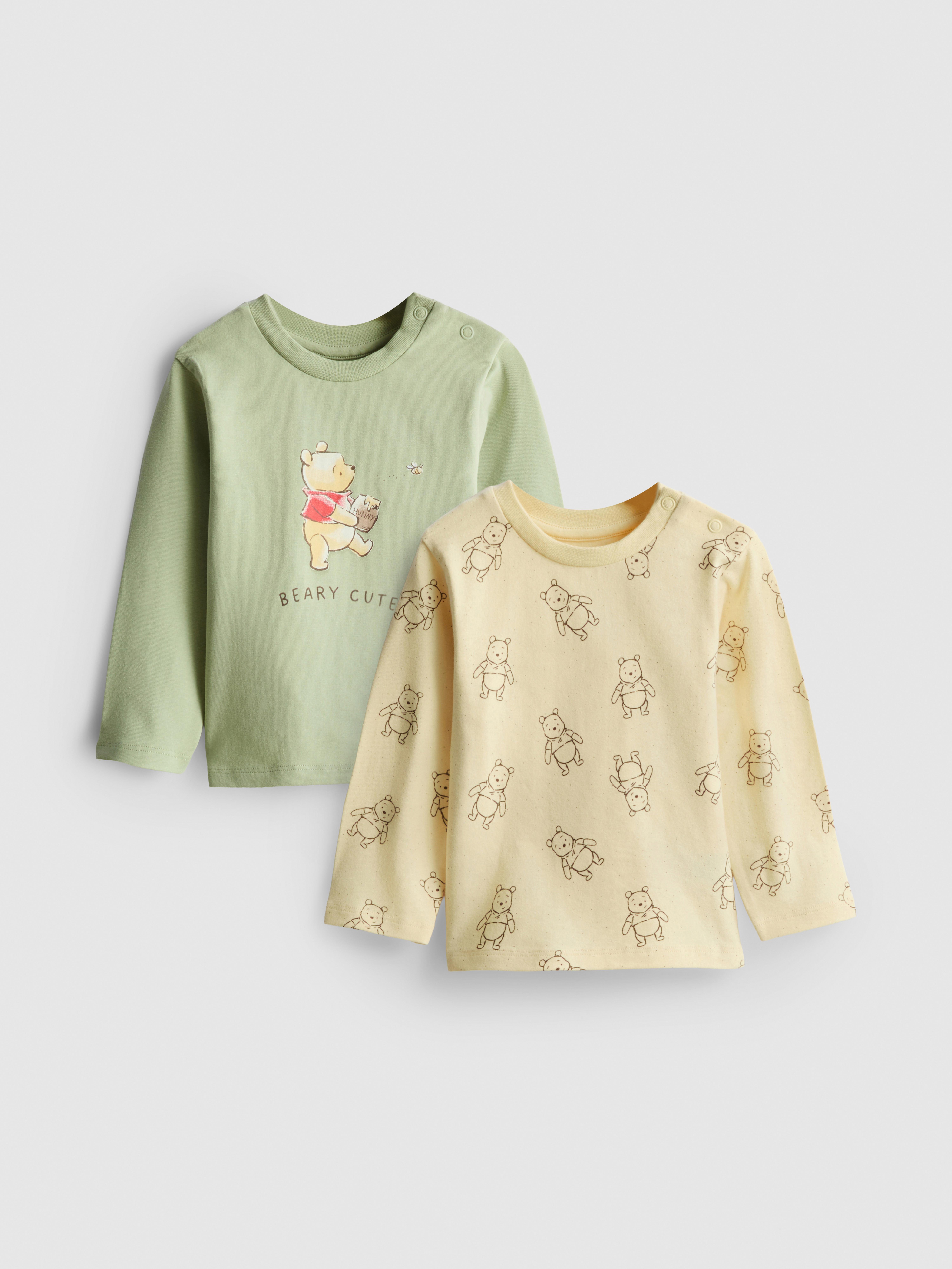 0-18mths | 2pk Disney’s Winnie the Pooh Long-Sleeve Newborn T-Shirts