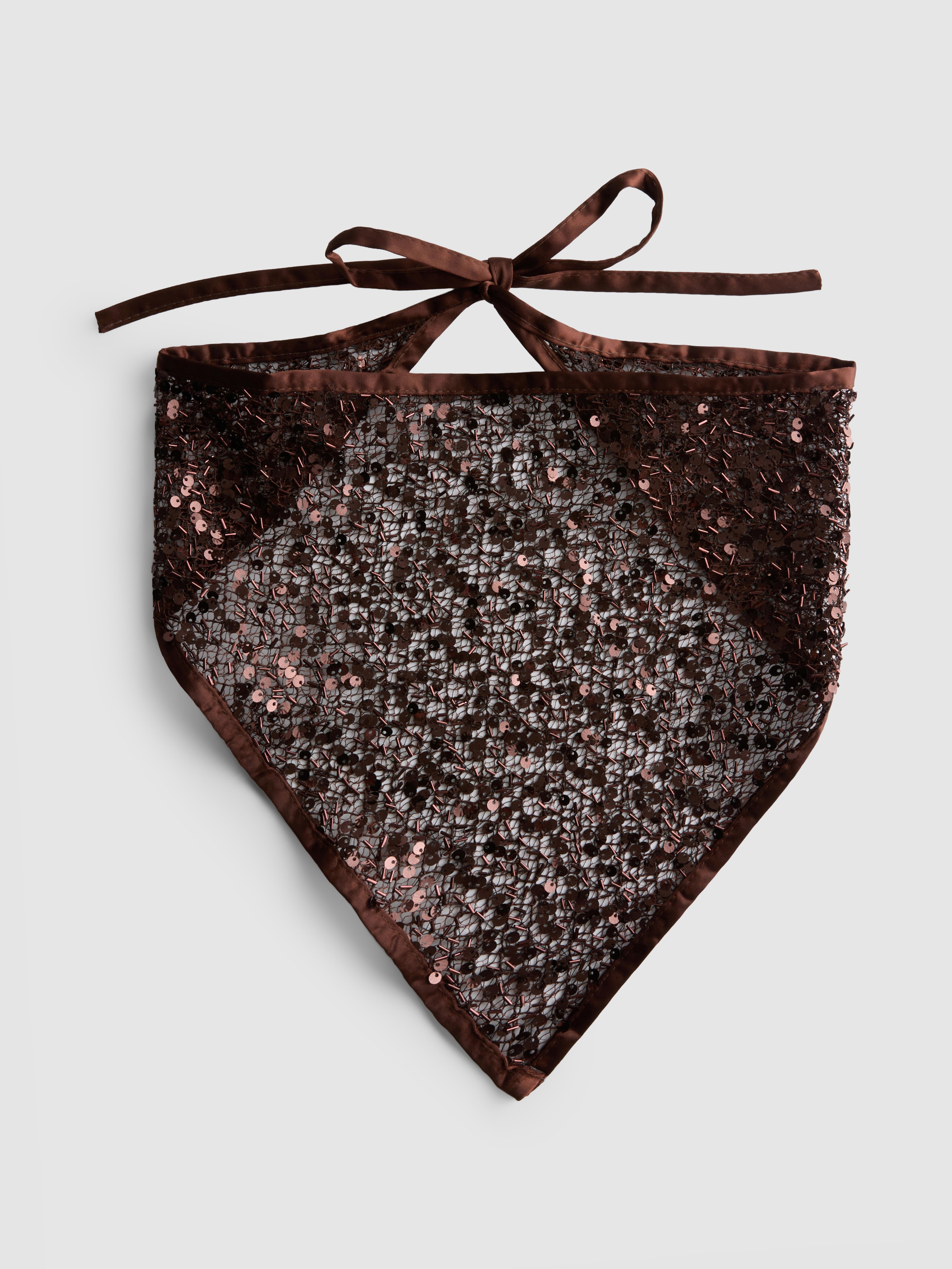 Foulard bandana à sequins