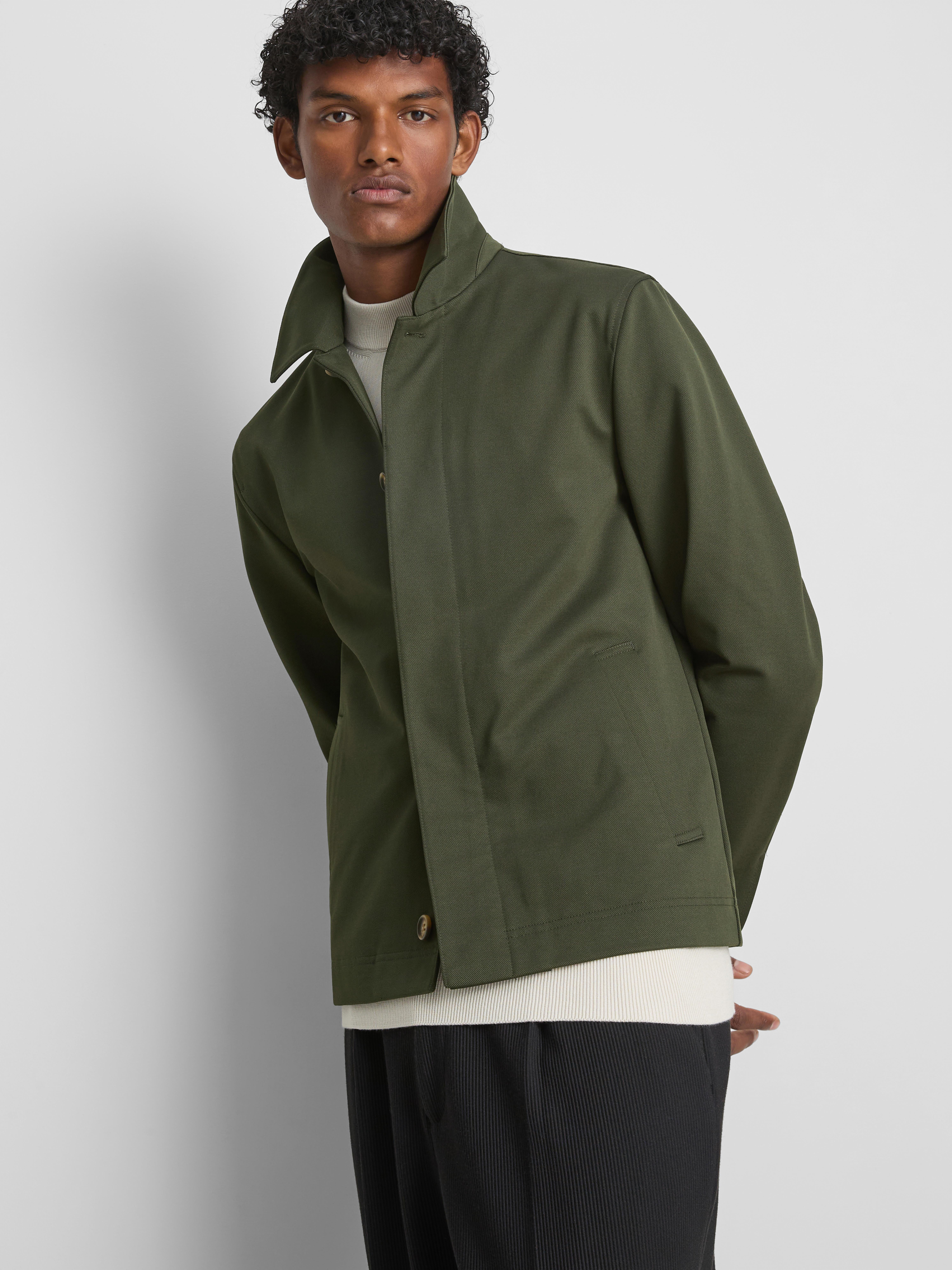 The Edit Regular Fit Collared Jacket Khaki