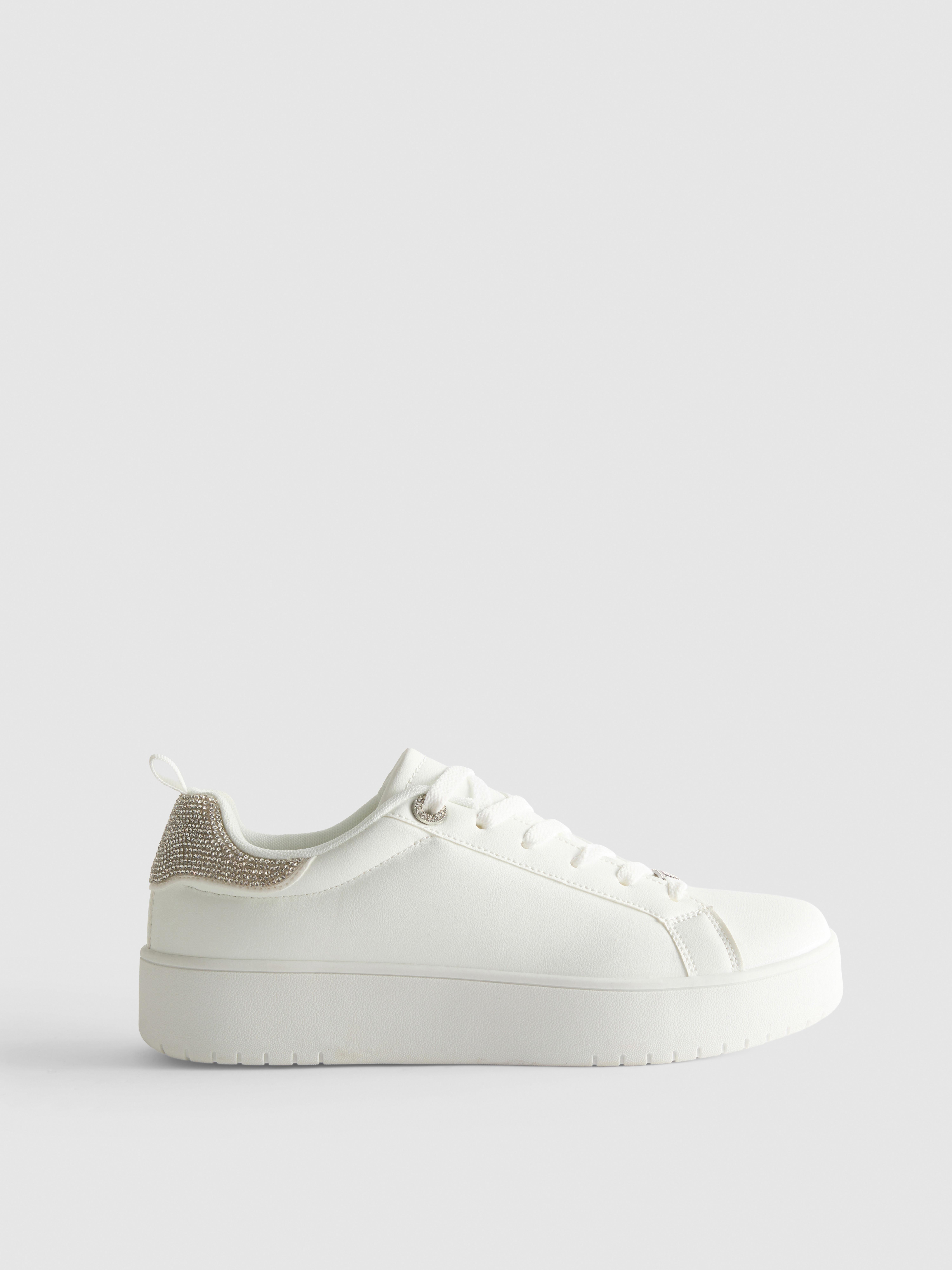 Embellished Lace-Up Sneakers