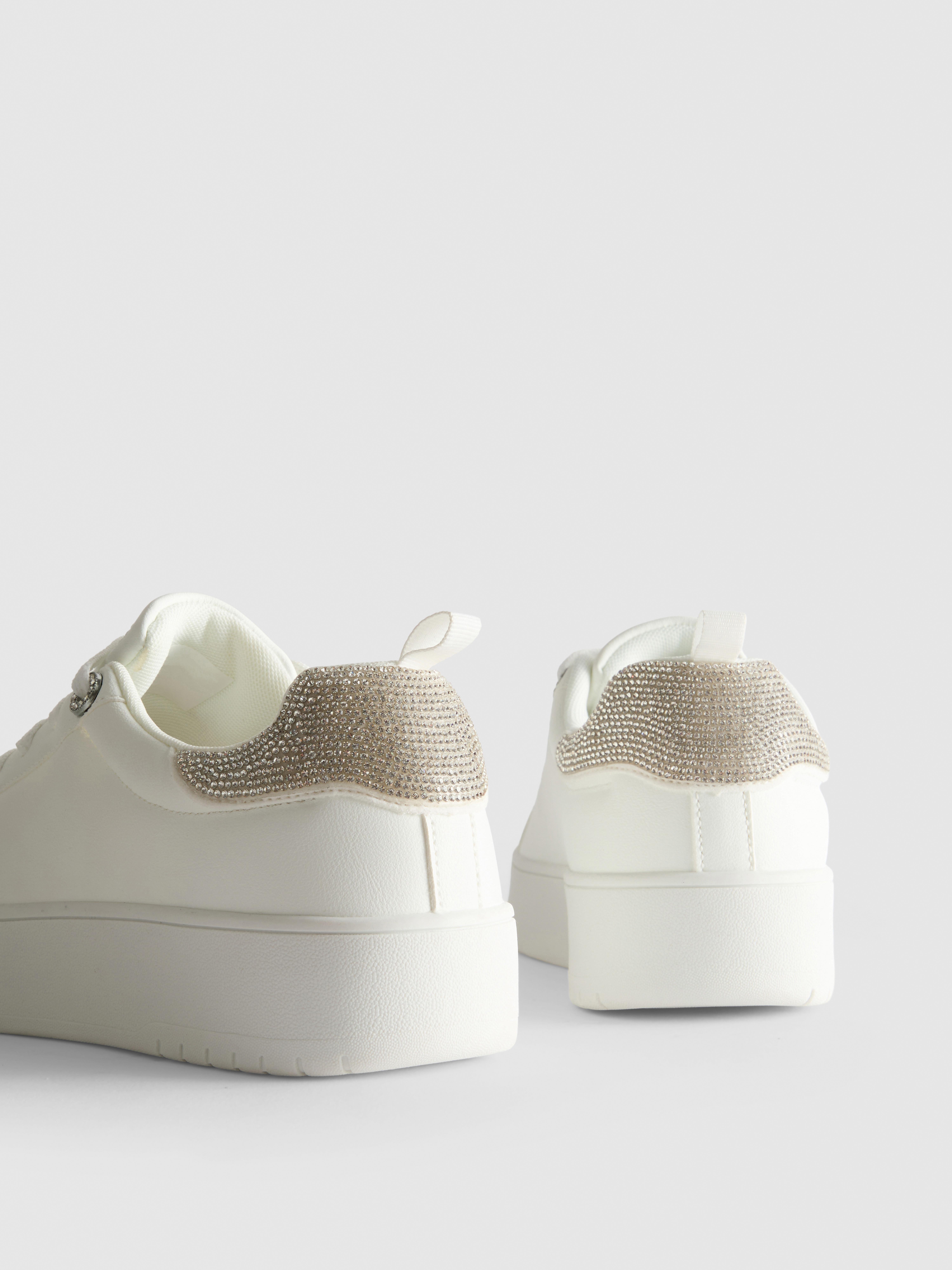 Embellished Lace-Up Sneakers