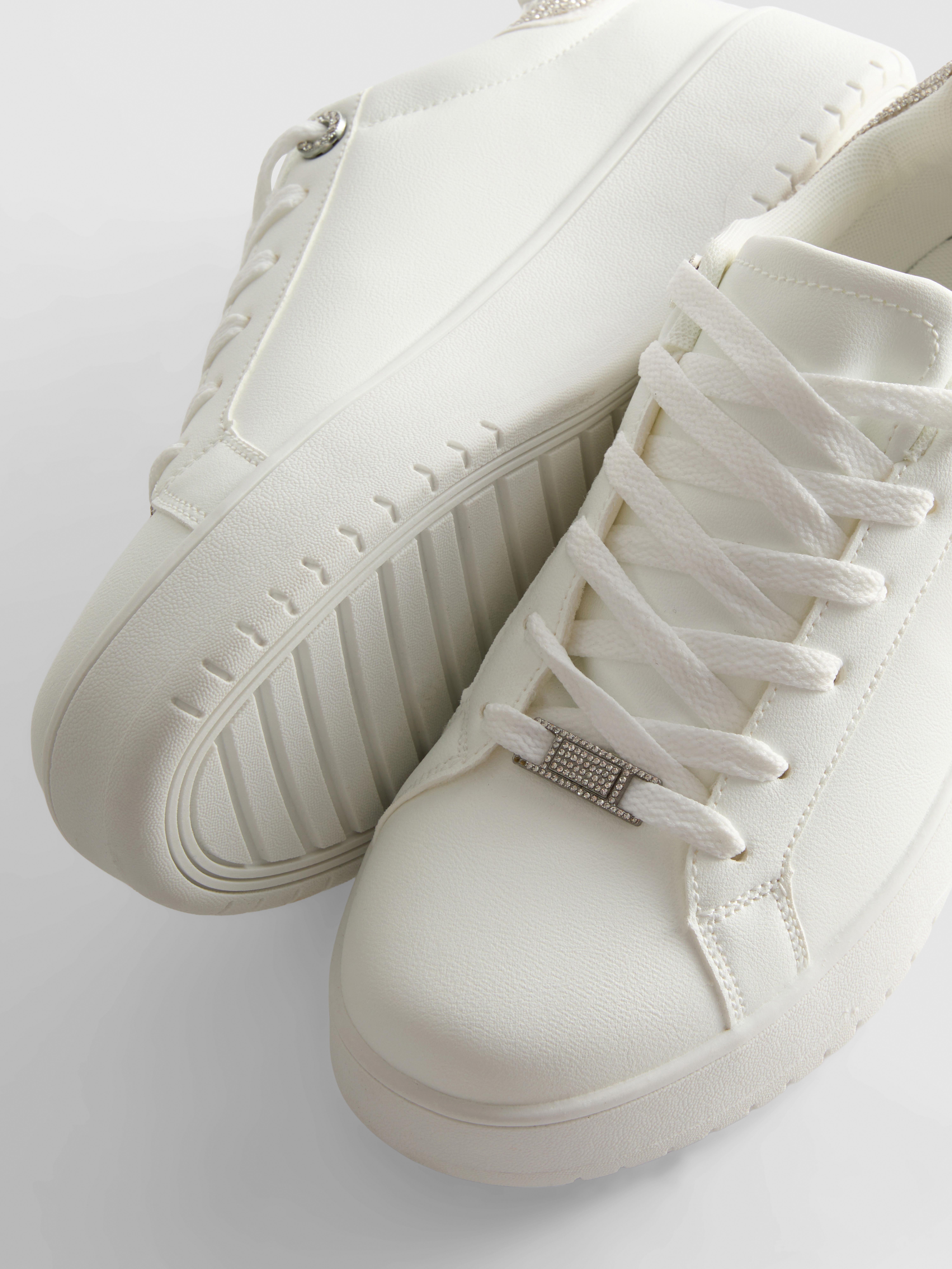Embellished Lace-Up Sneakers