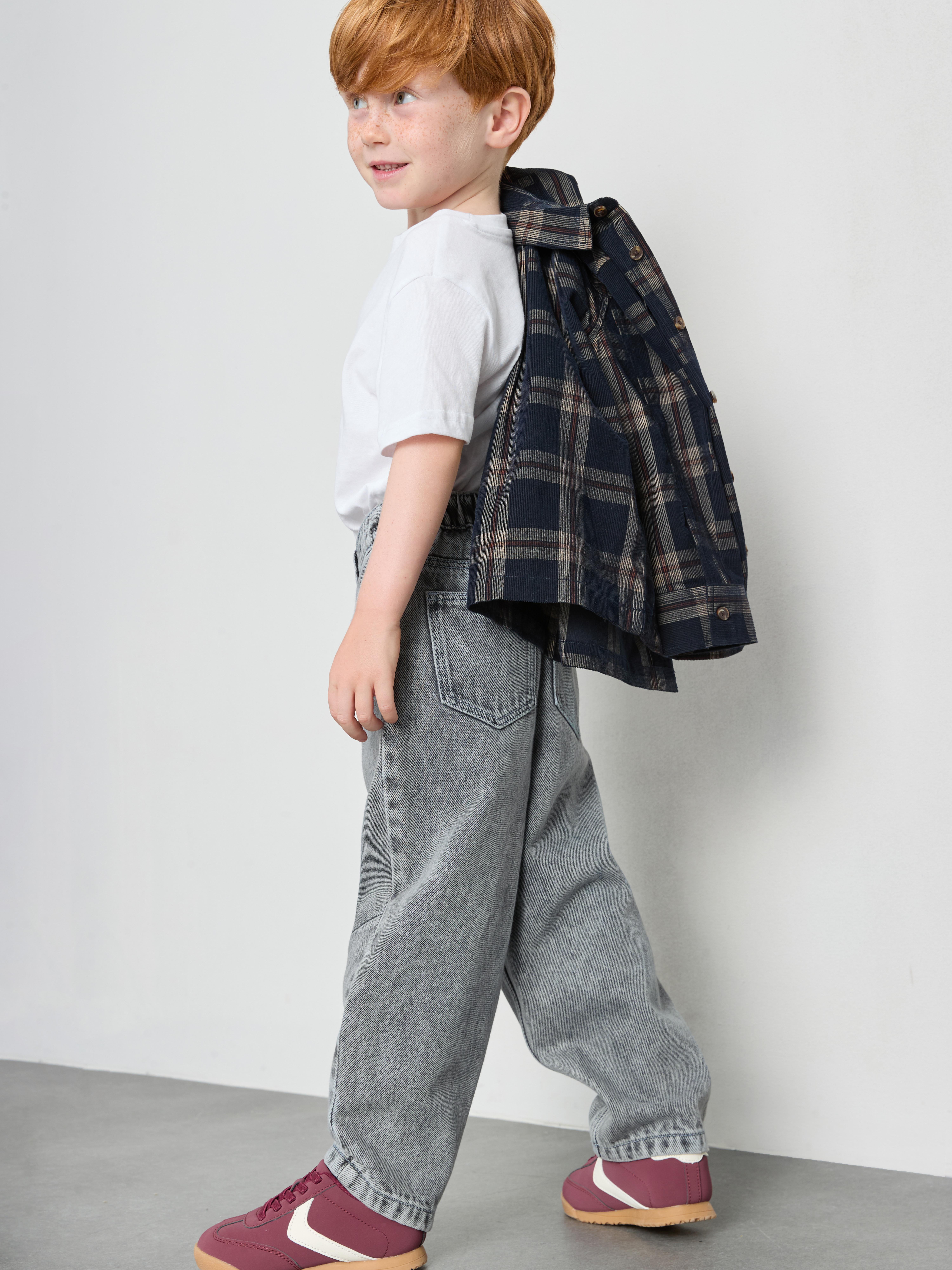 1-12yrs | The Edit Pure Cotton Barrel-Leg Jeans