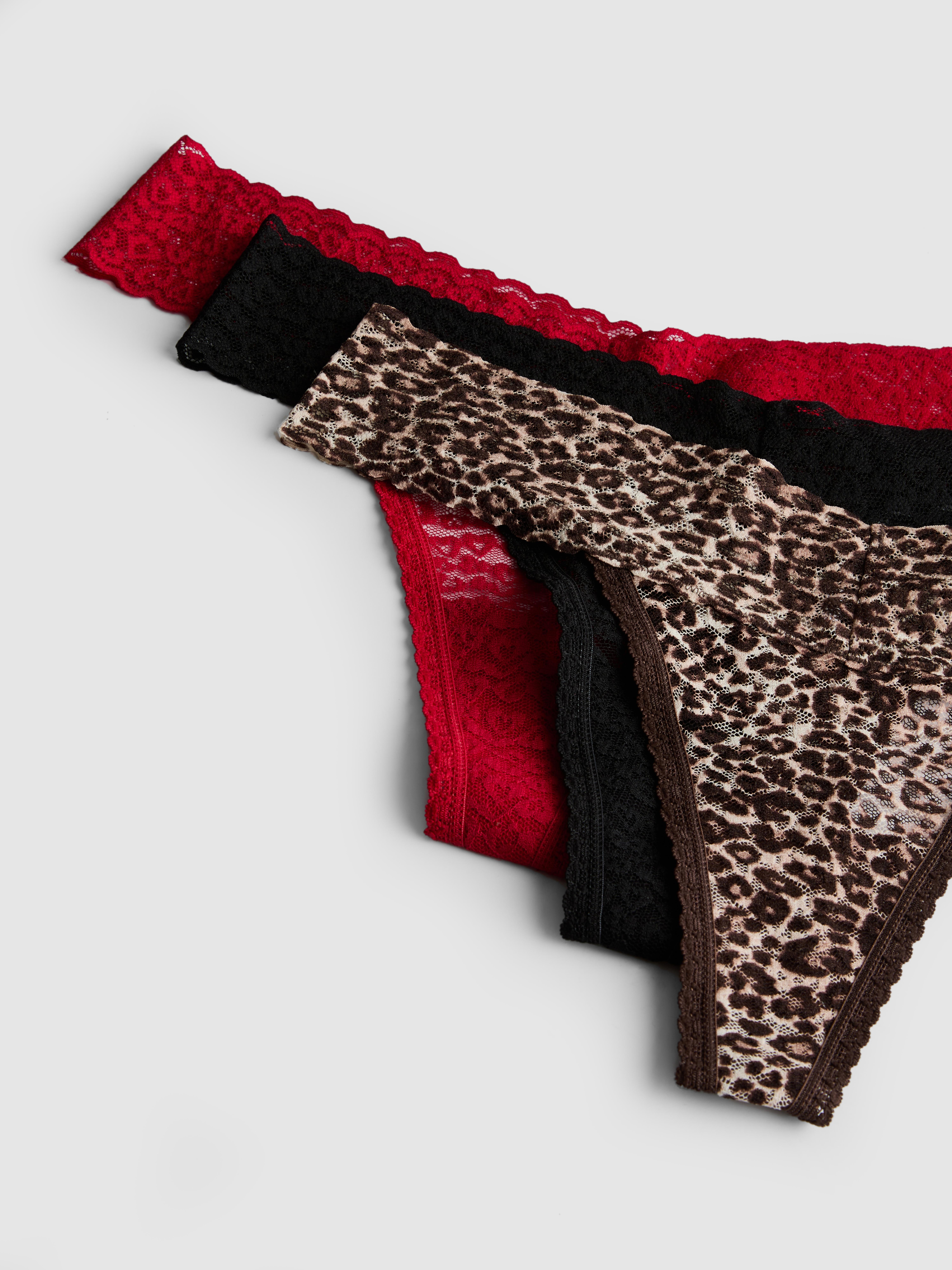 Čipkované bandeau tangá, 3 ks