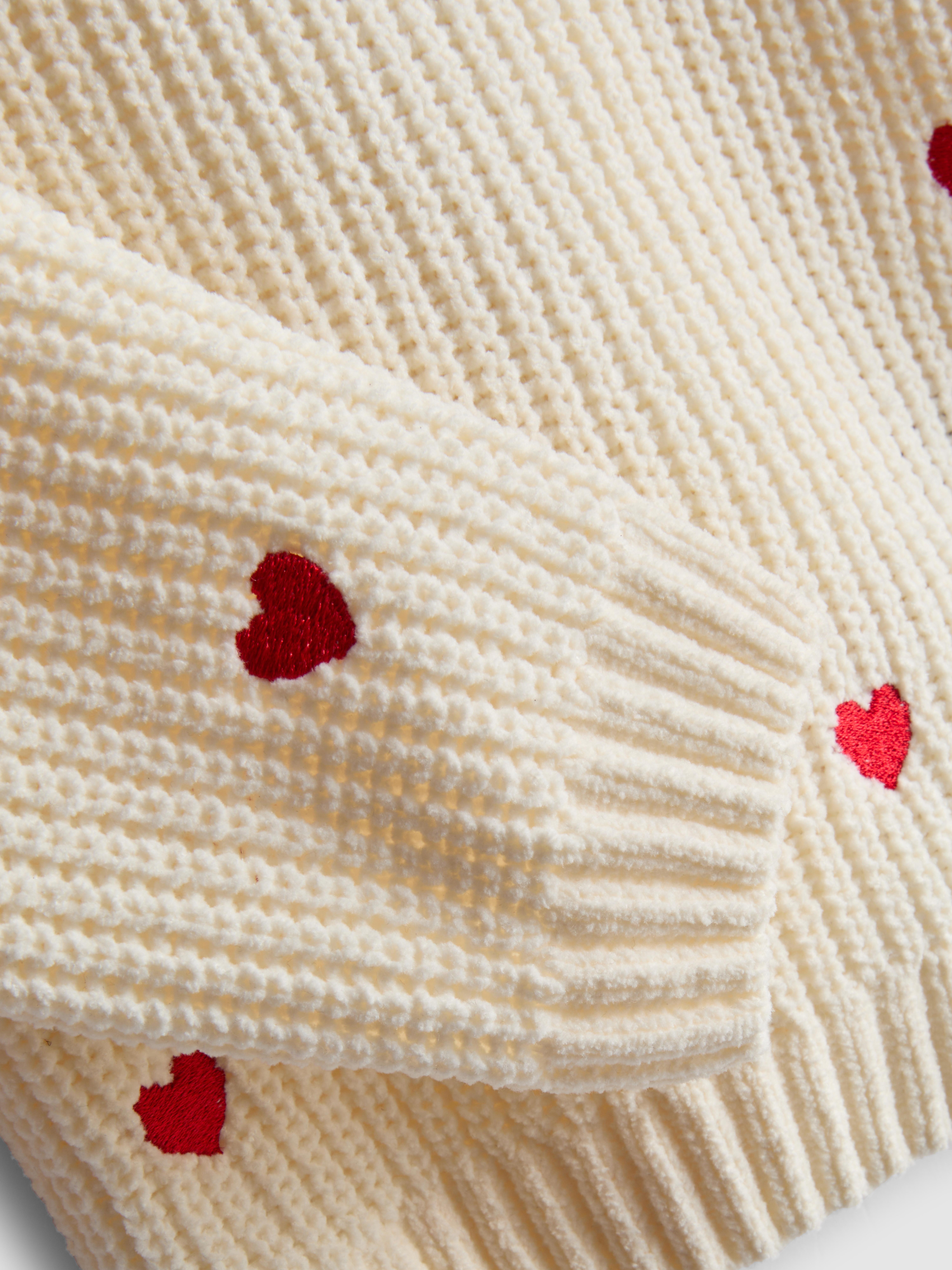 1-9yrs | Heart Embroidered Collared Sweater