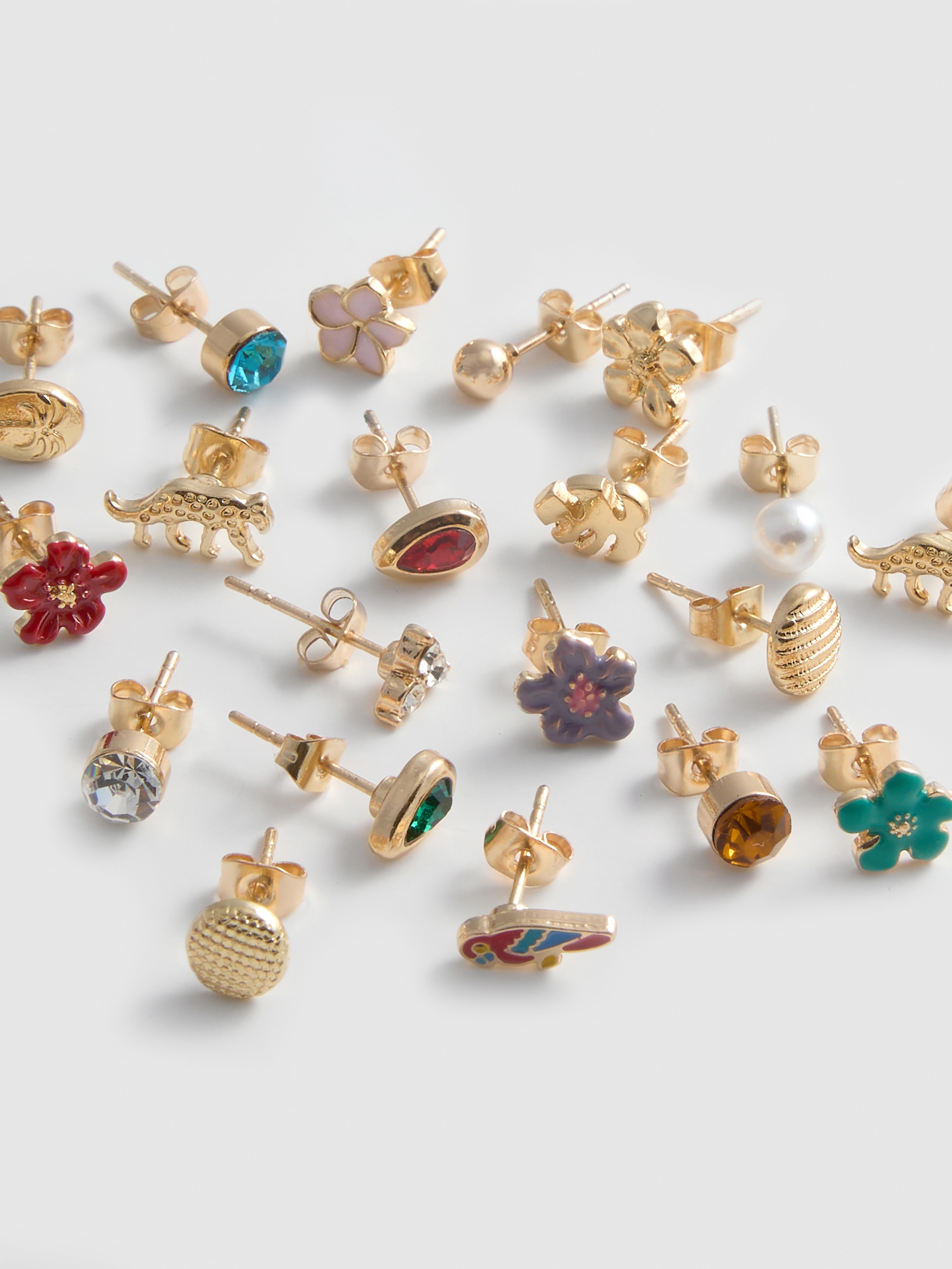 20pk Tropical Stud Earrings