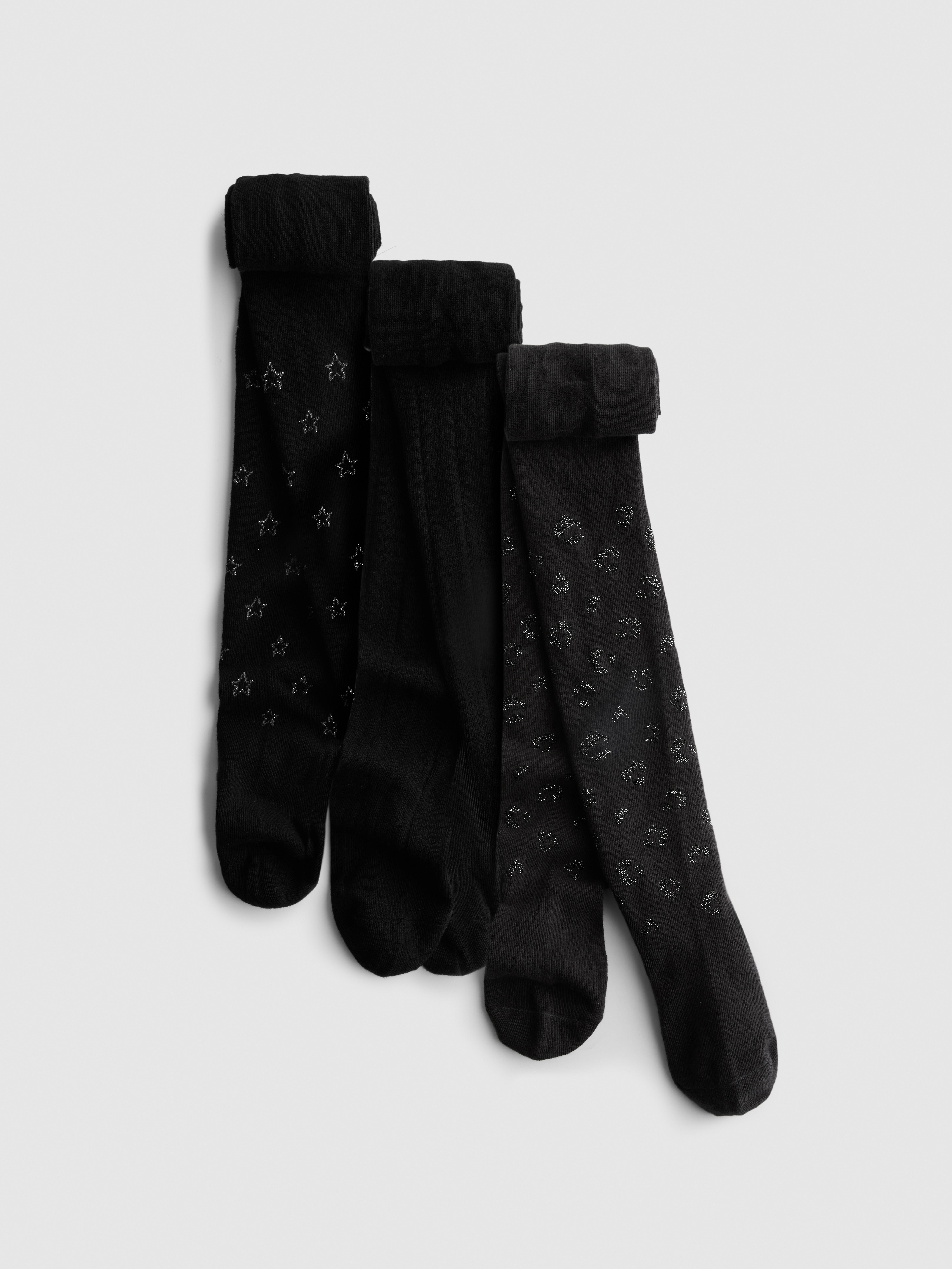 1.5-14yrs | 3pk Cotton-Rich Sparkly Tights