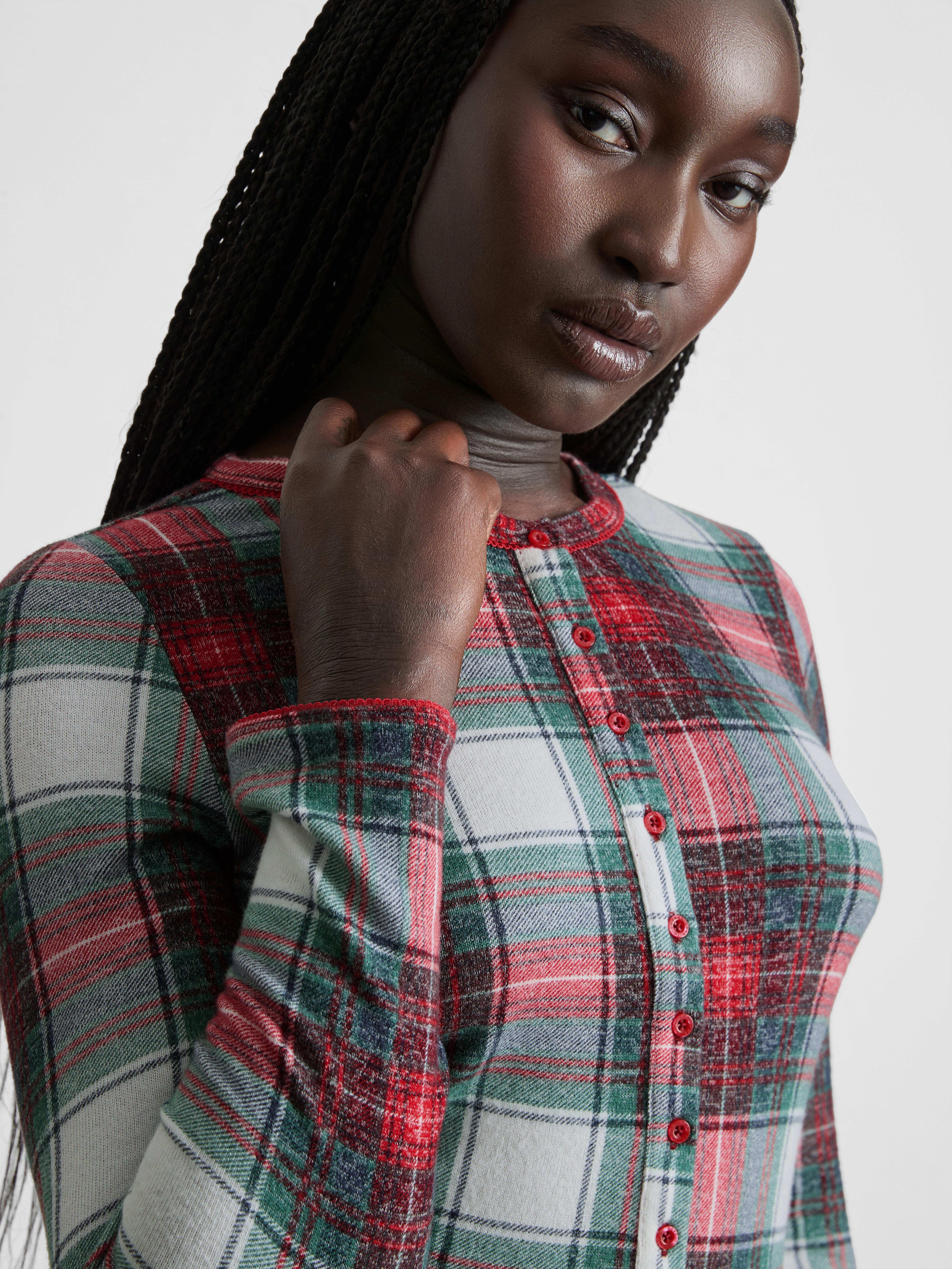 Love To Lounge Christmas Plaid Long-Sleeve Pajama Top