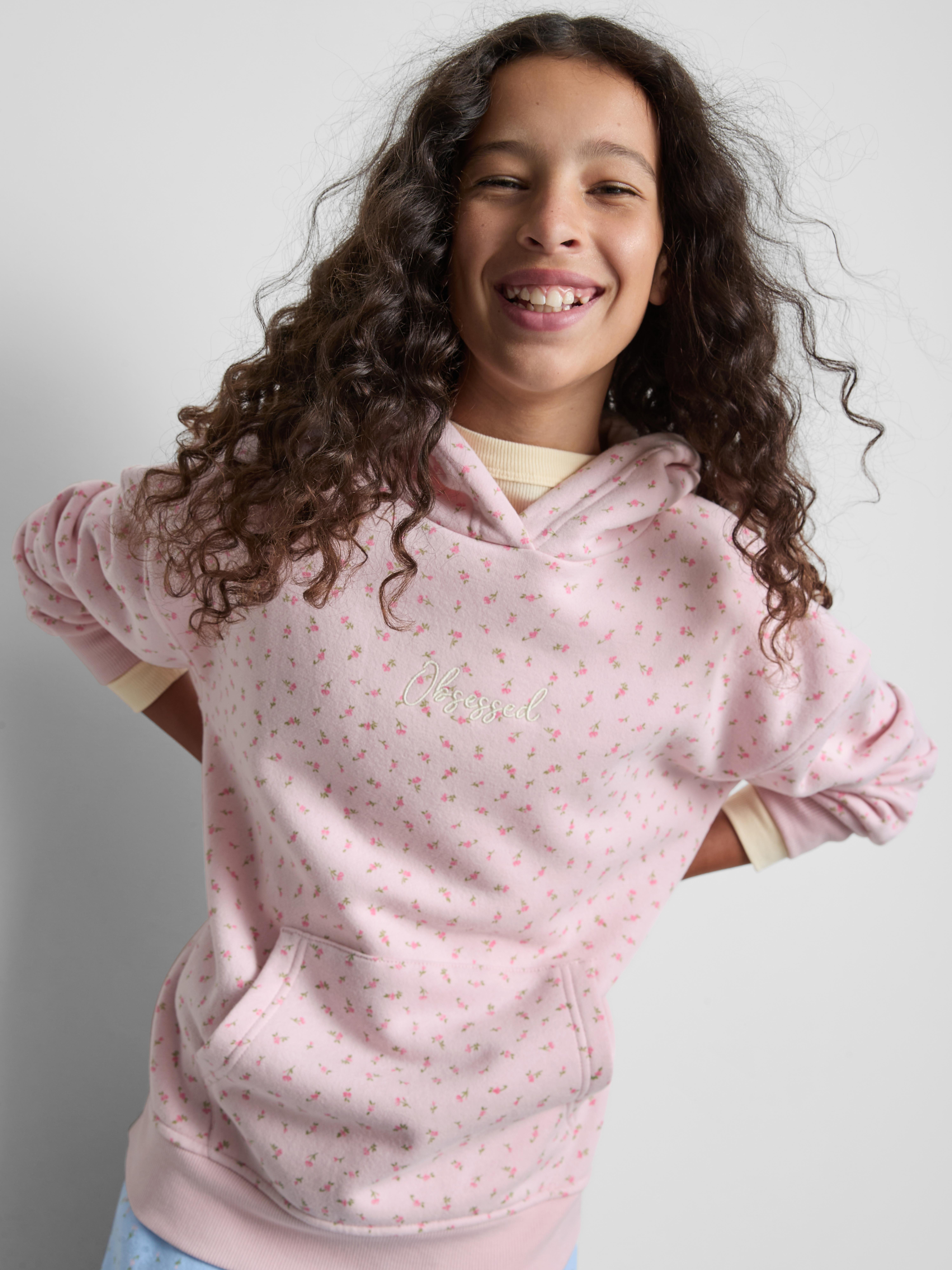 7-15yrs | Cotton-Rich Ditsy Floral Hoodie