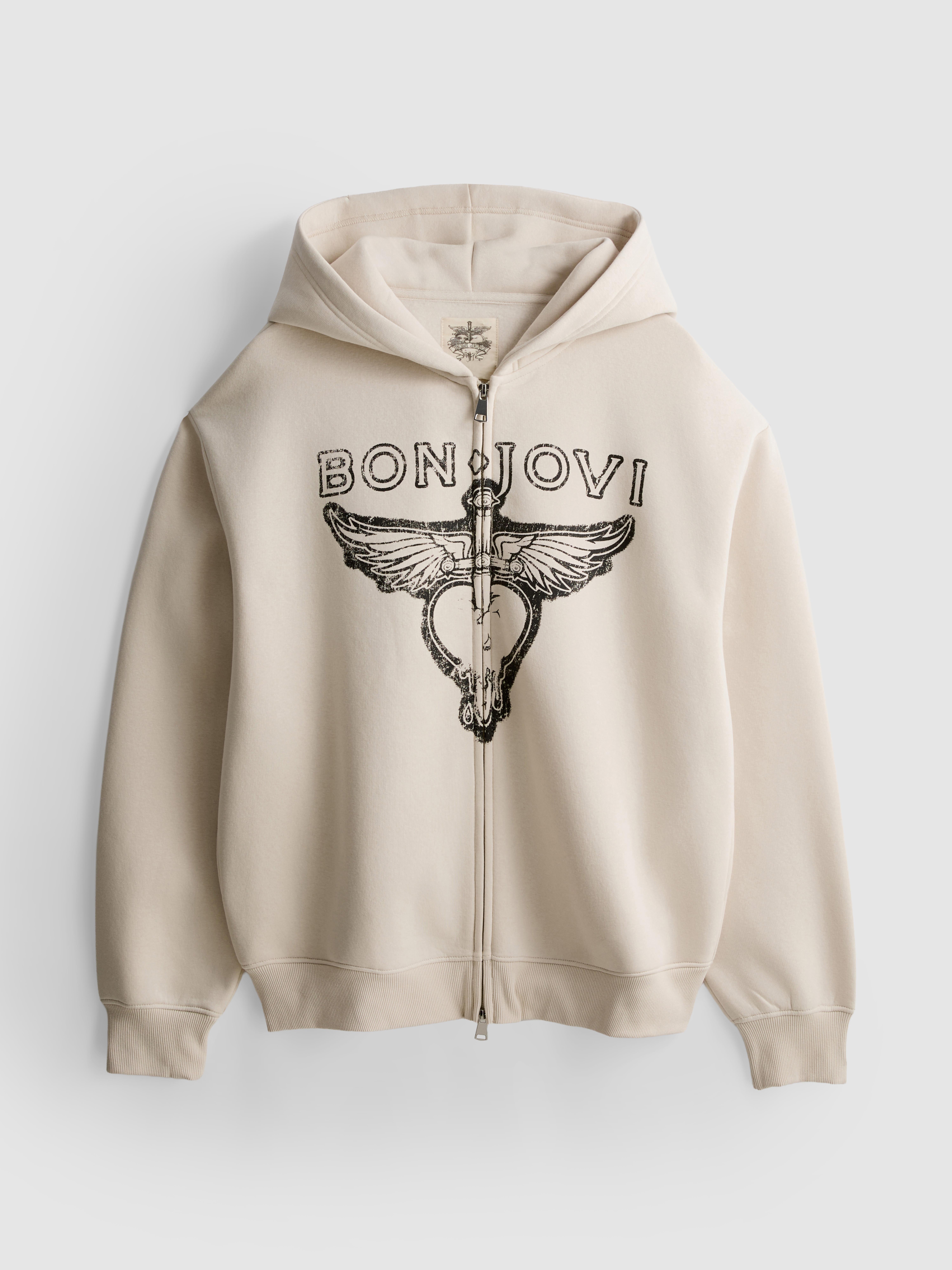 „Bon Jovi“ Hoodie mit Reißverschluss