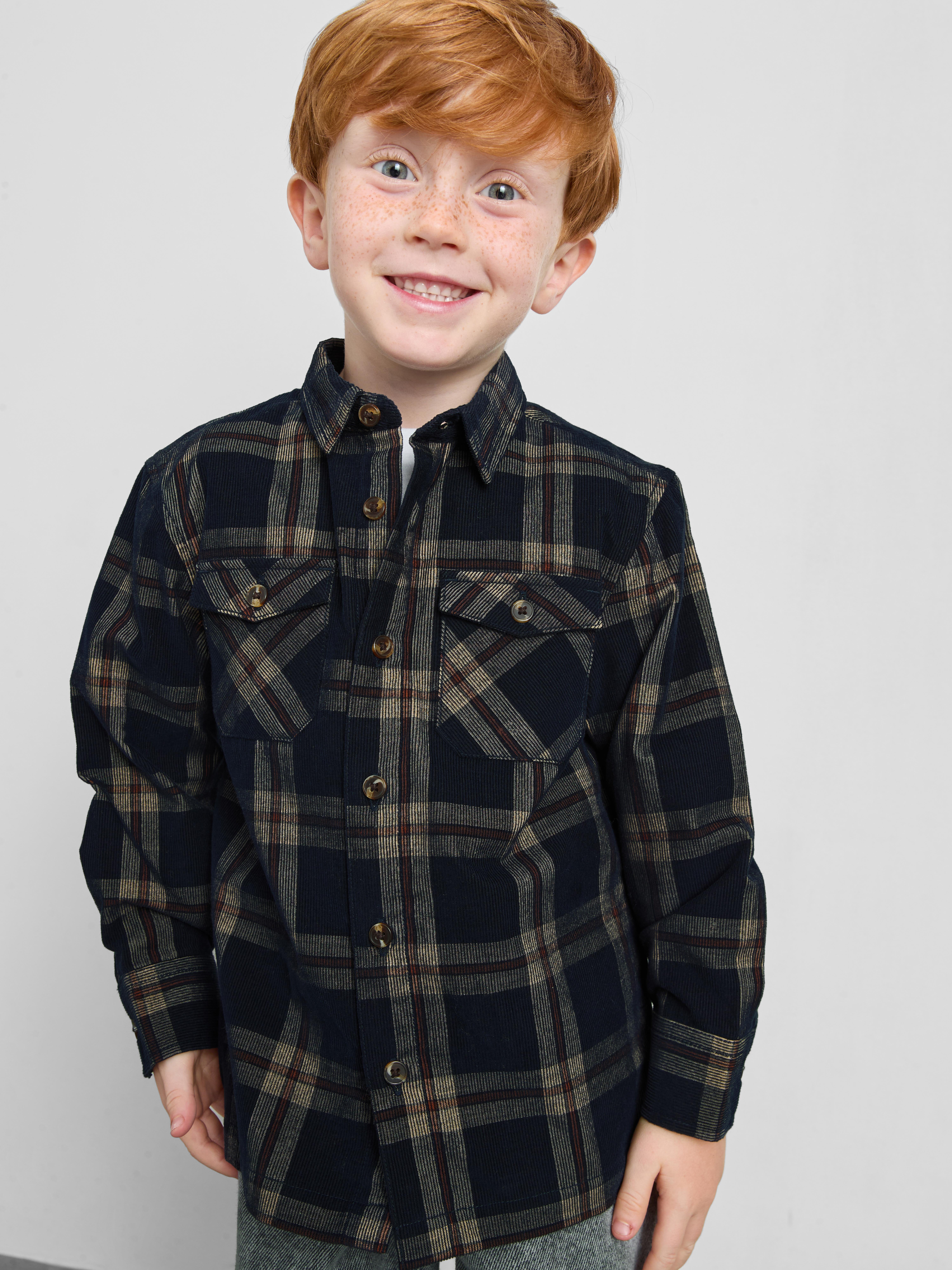 1-10yrs | Pure Cotton Plaid Overshirt