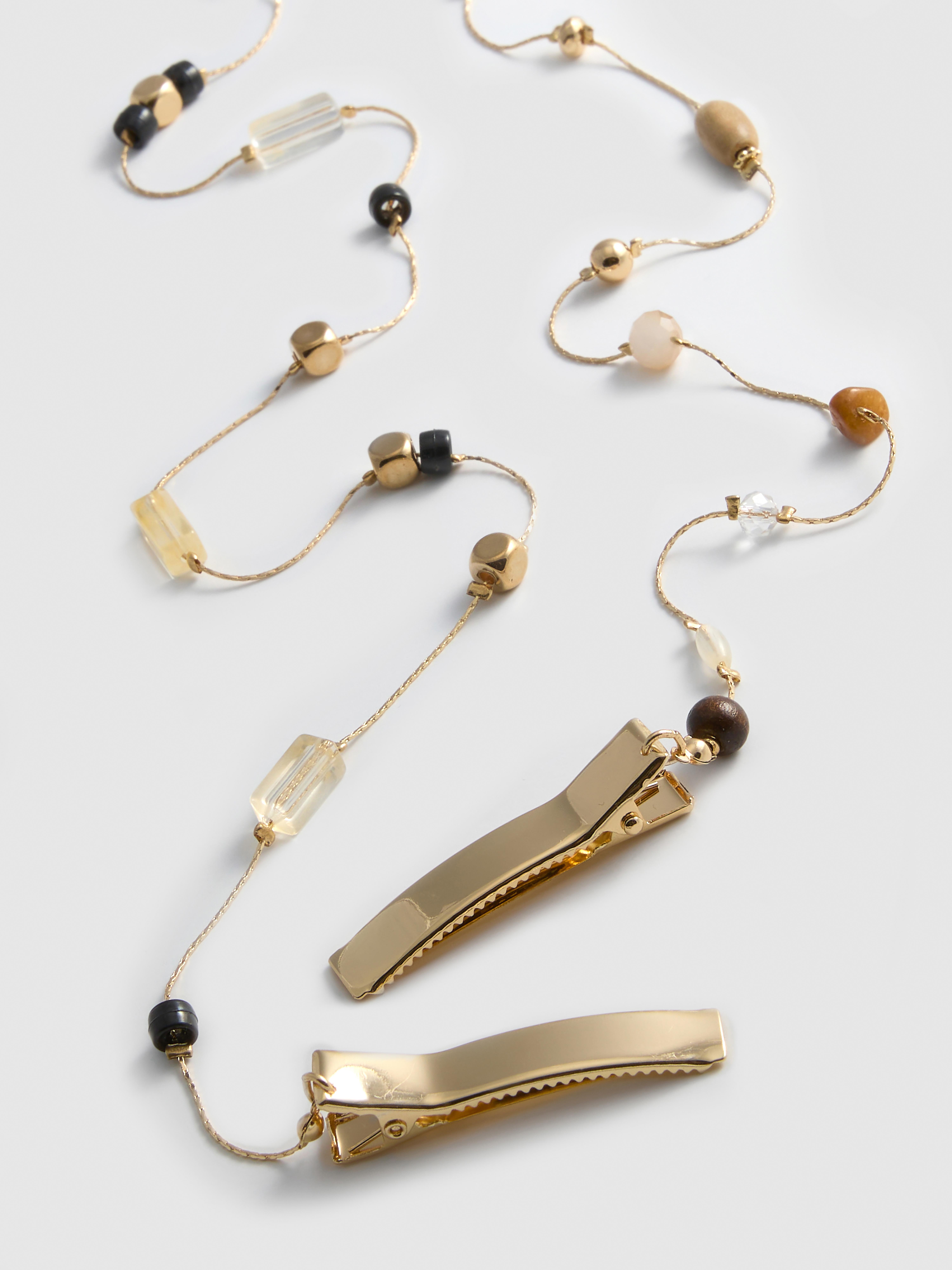 Lot de 2 barrettes à perles