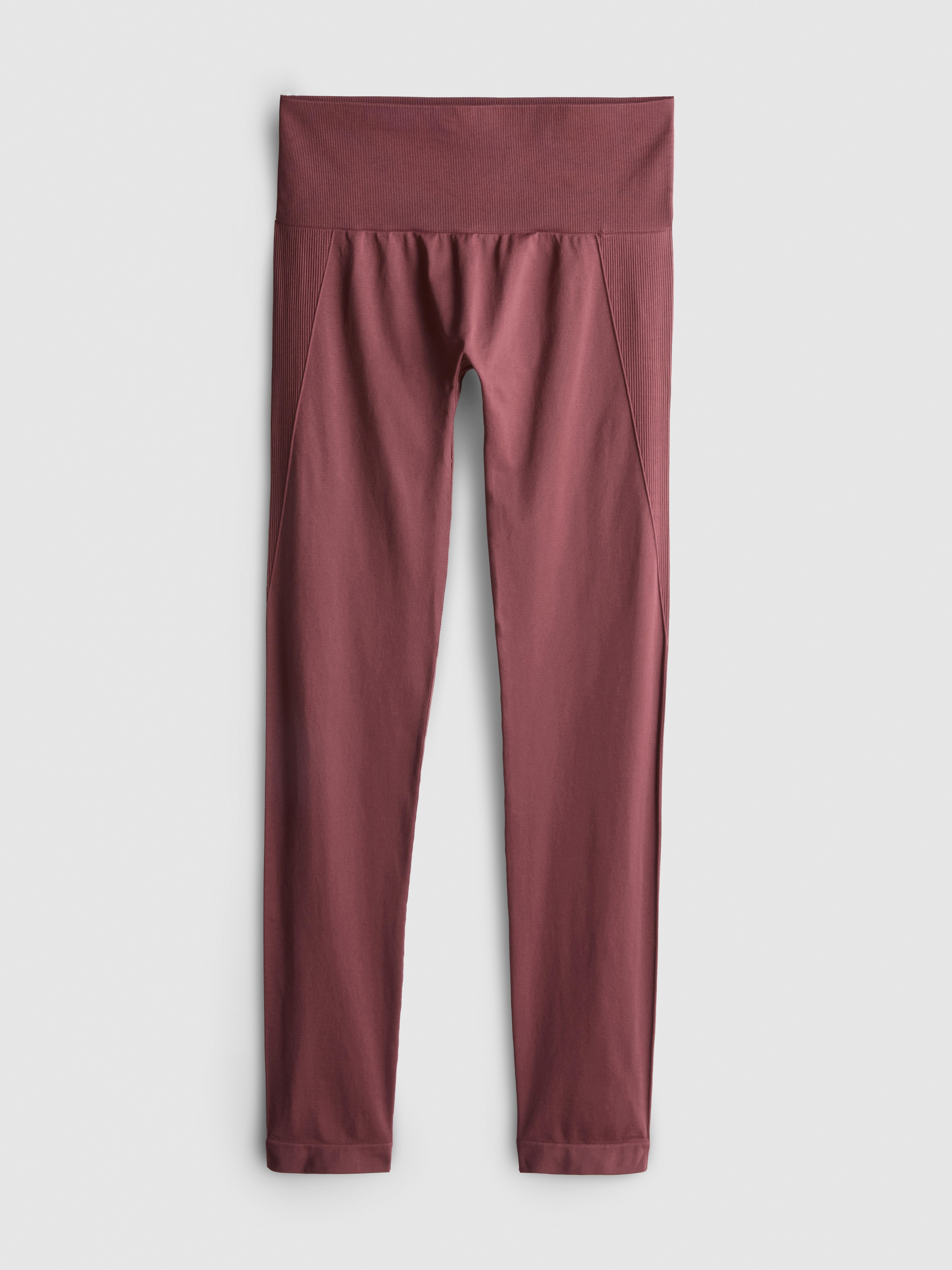 Leggings desportivas cintura subida s/ costuras Rosa-escuro