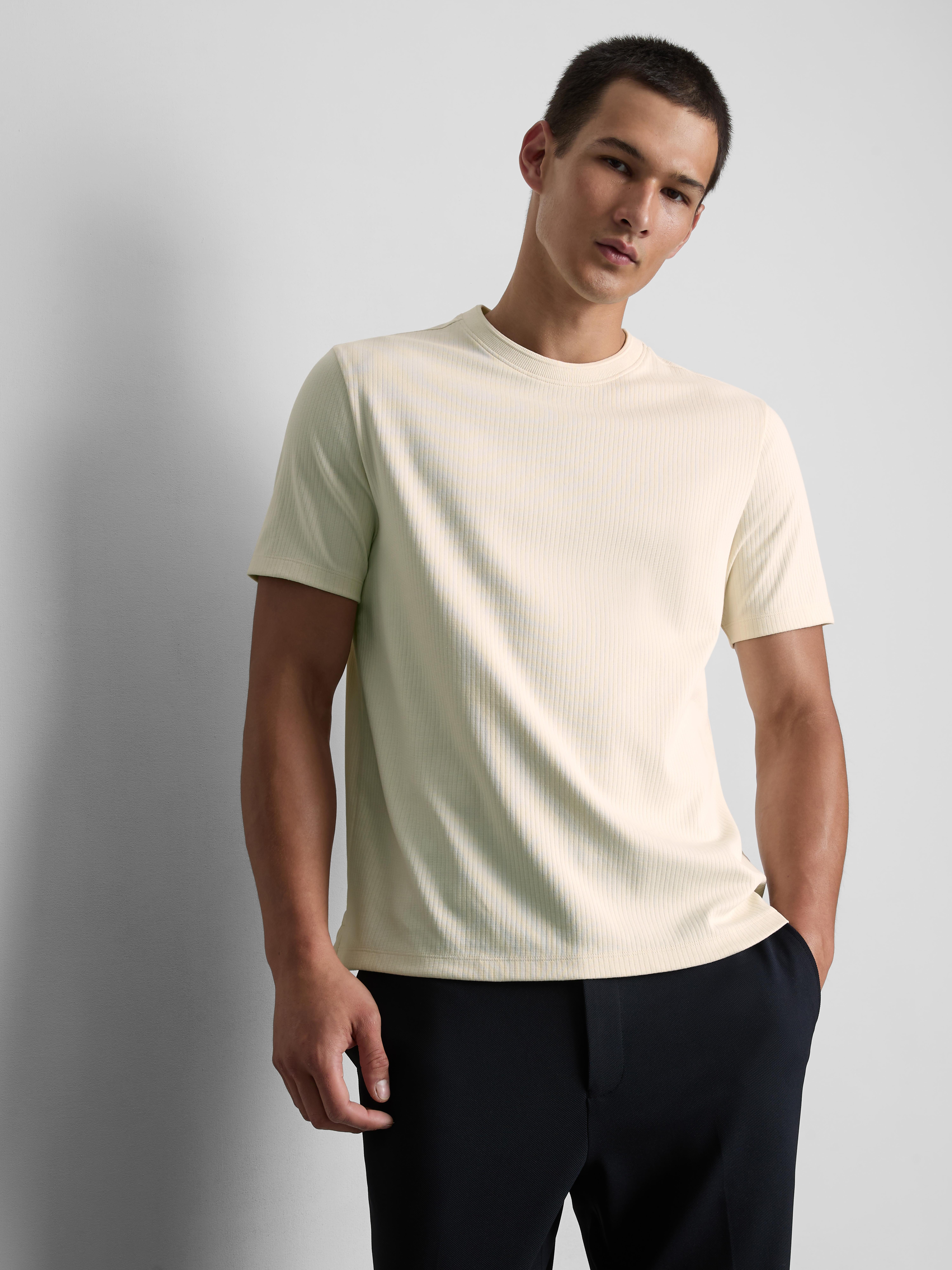 The Edit Ribbed Round Neck T-Shirt